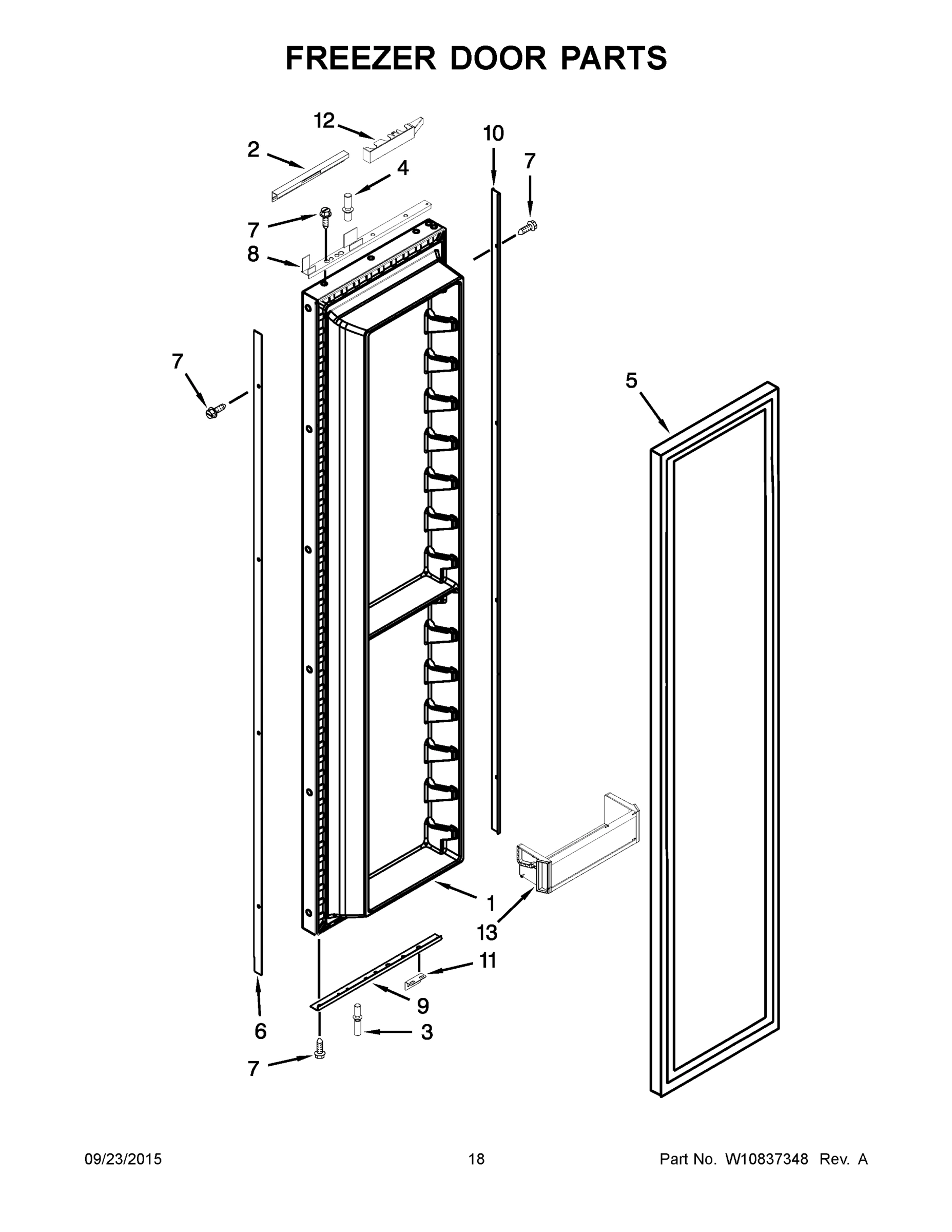 10 - FREEZER DOOR PARTS