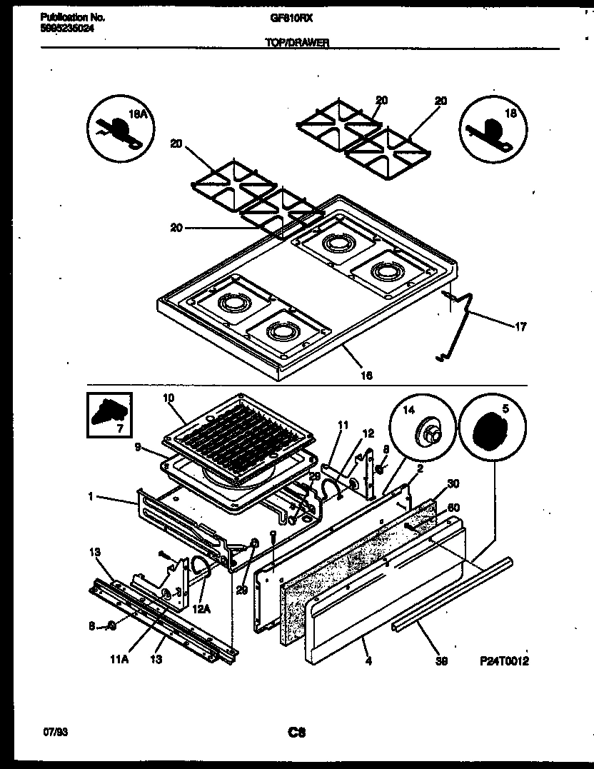 05 - COOKTOP AND BROILER DRAWER PARTS