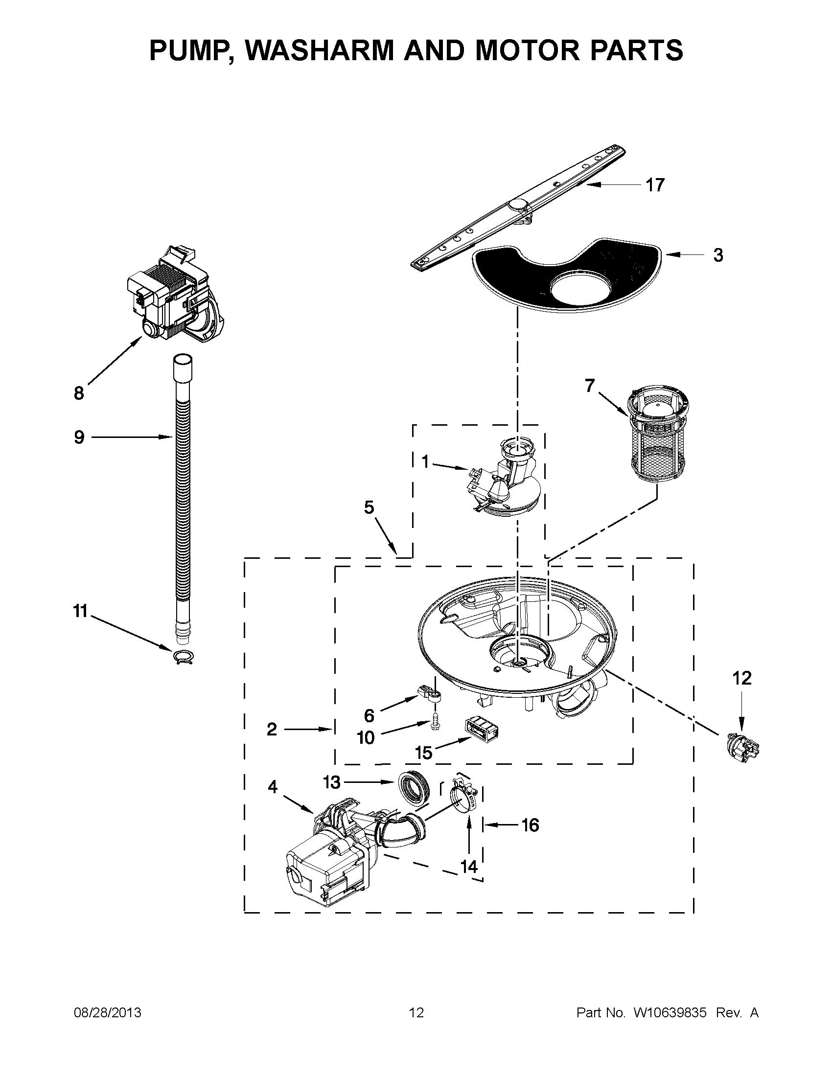 07 - PUMP, WASHARM AND MOTOR PARTS