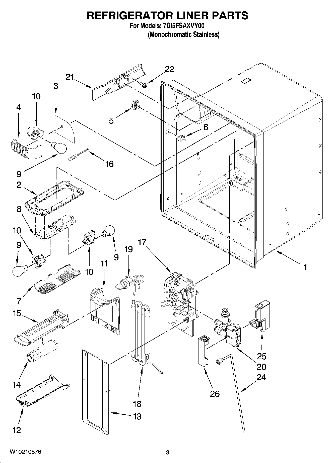 02 - REFRIGERATOR LINER PARTS