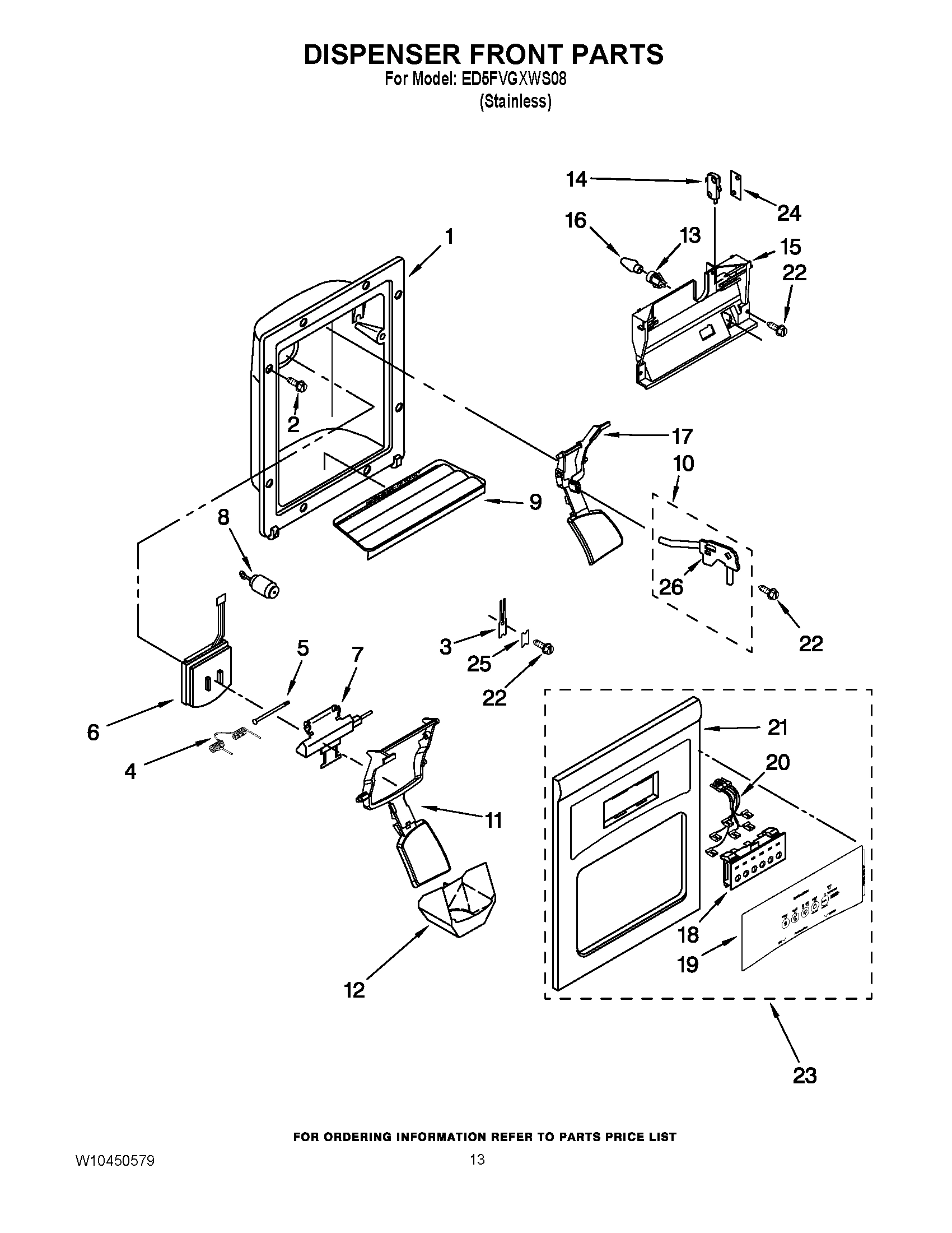 08 - DISPENSER FRONT PARTS