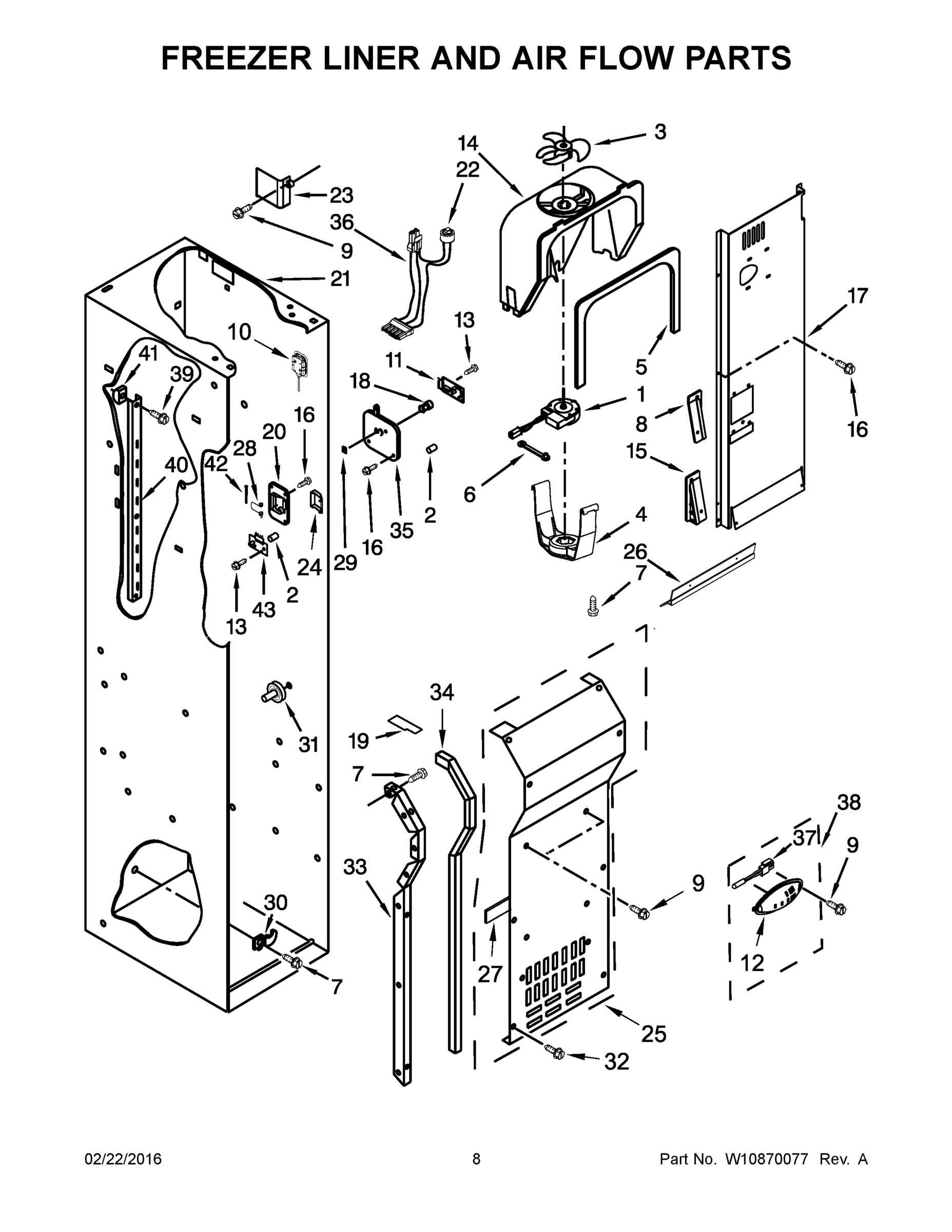 05 - FREEZER LINER AND AIR FLOW PARTS