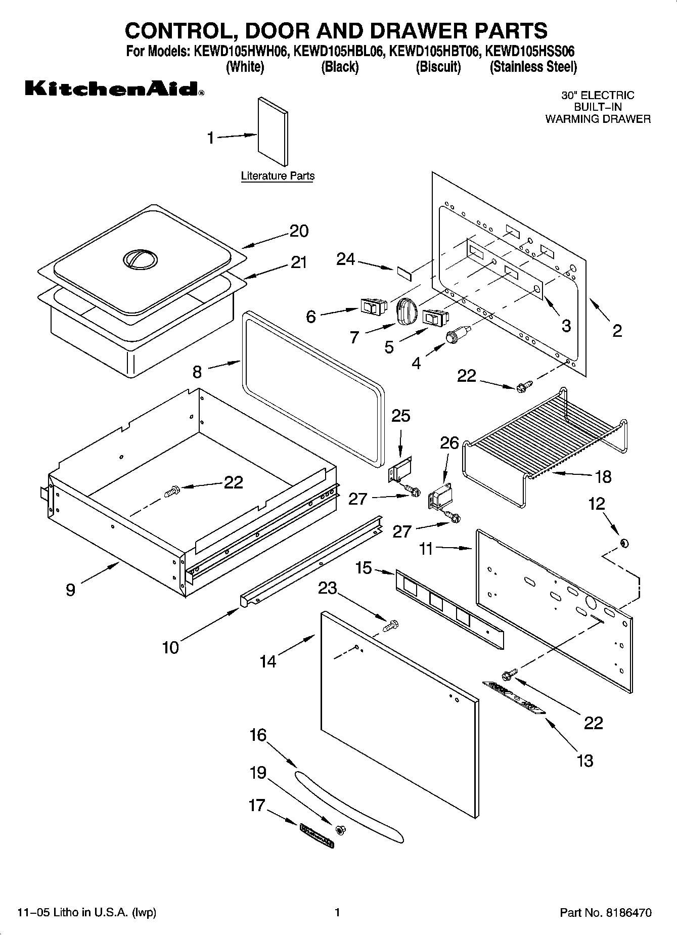 01 - CONTROL, DOOR AND DRAWER PARTS