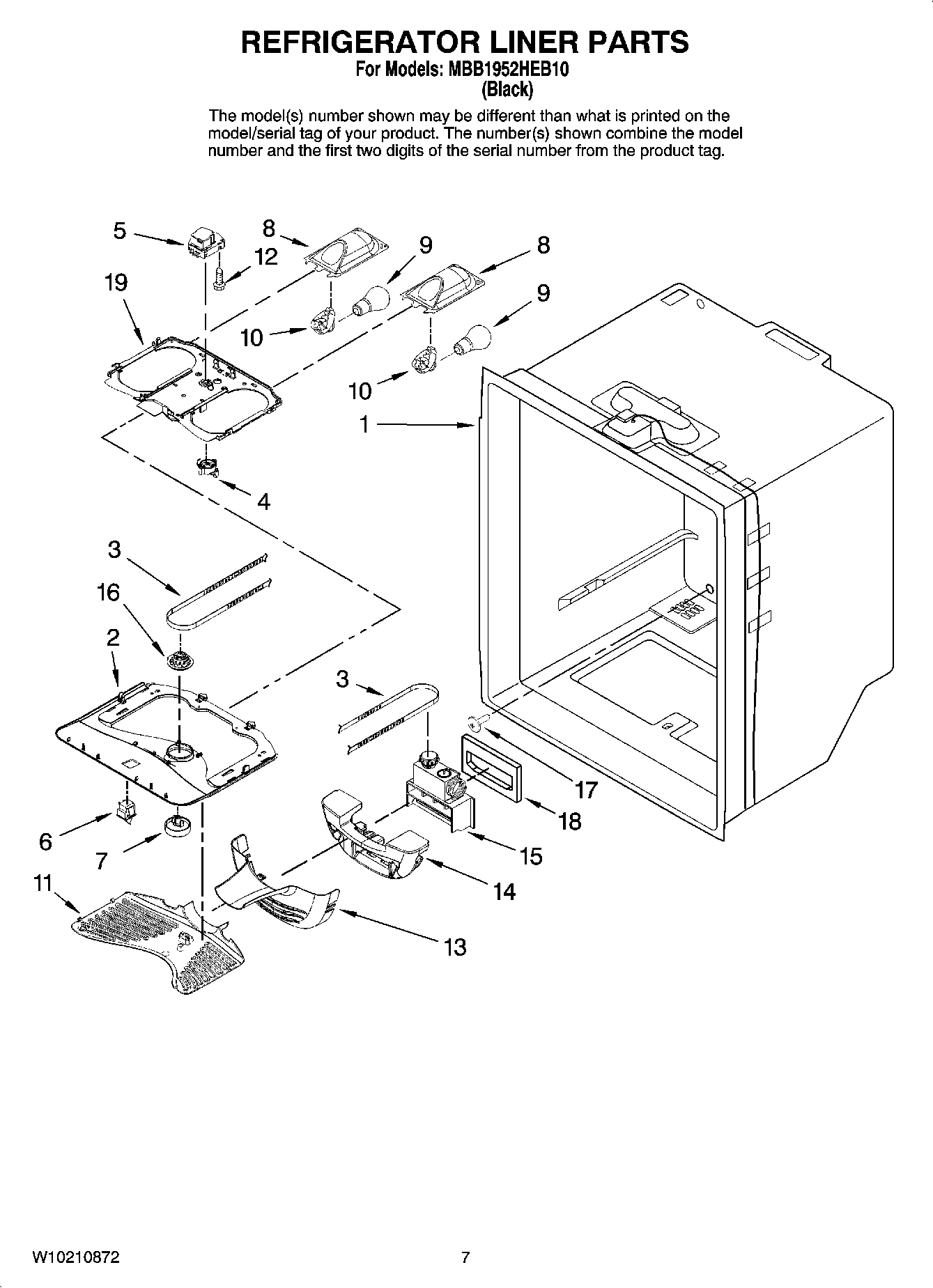04 - REFRIGERATOR LINER PARTS