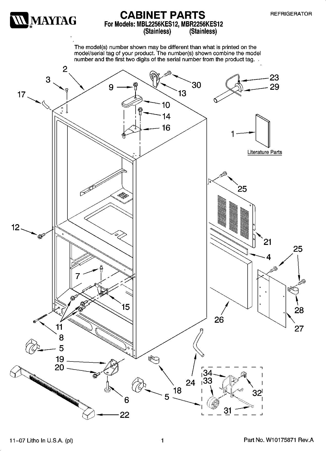 01 - CABINET PARTS