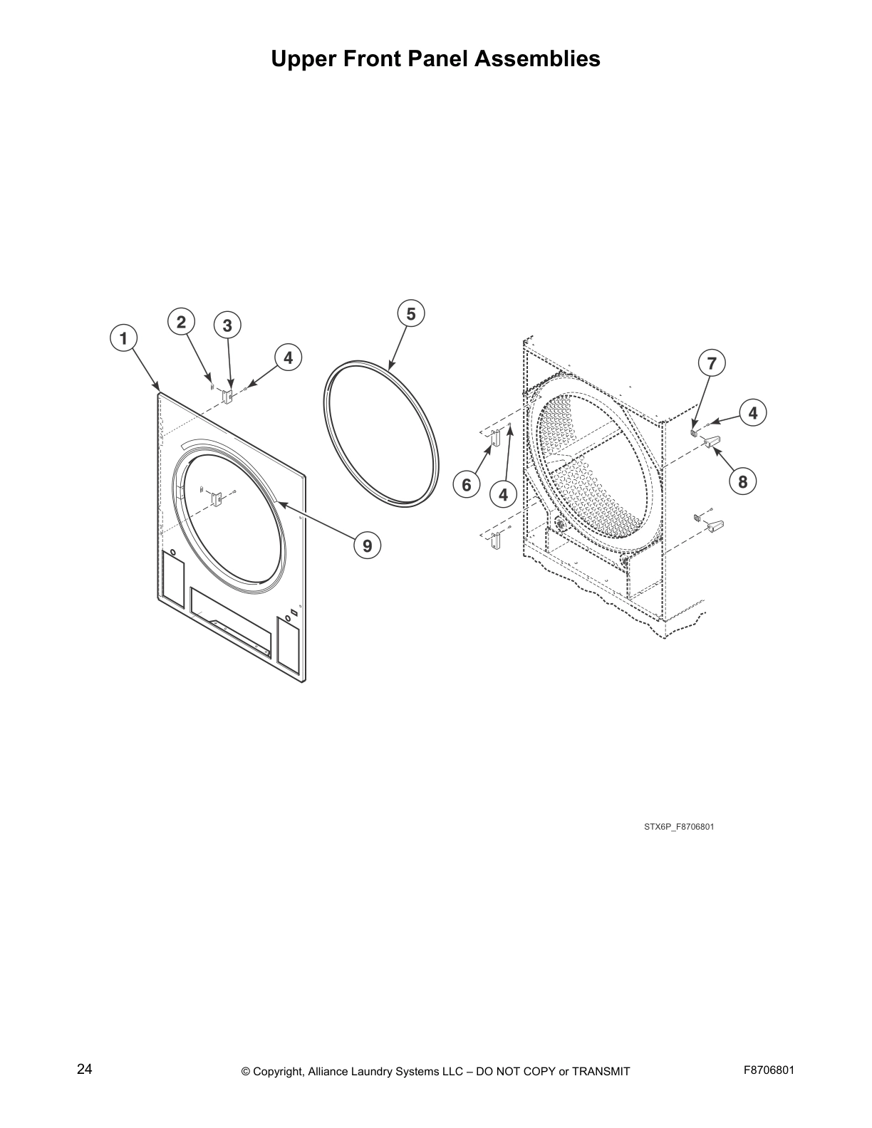 Upper Front Panel Assemblies