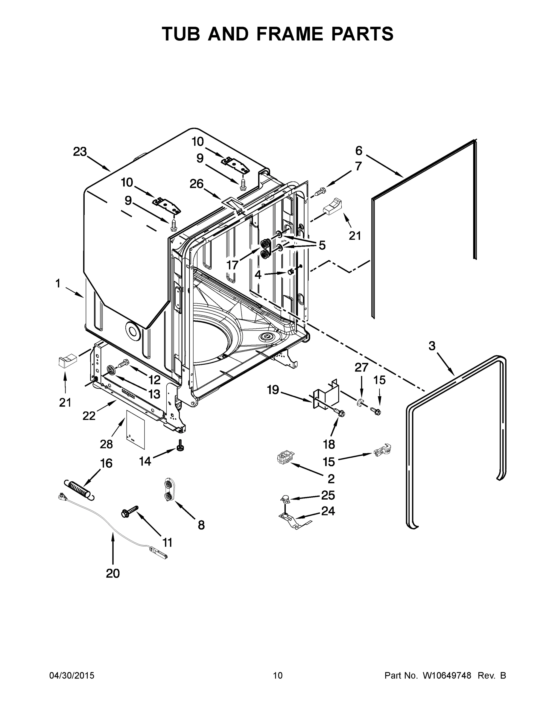06 - TUB AND FRAME PARTS