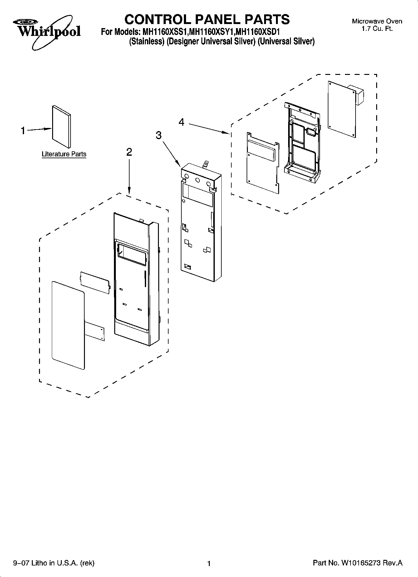 01 - CONTROL PANEL PARTS