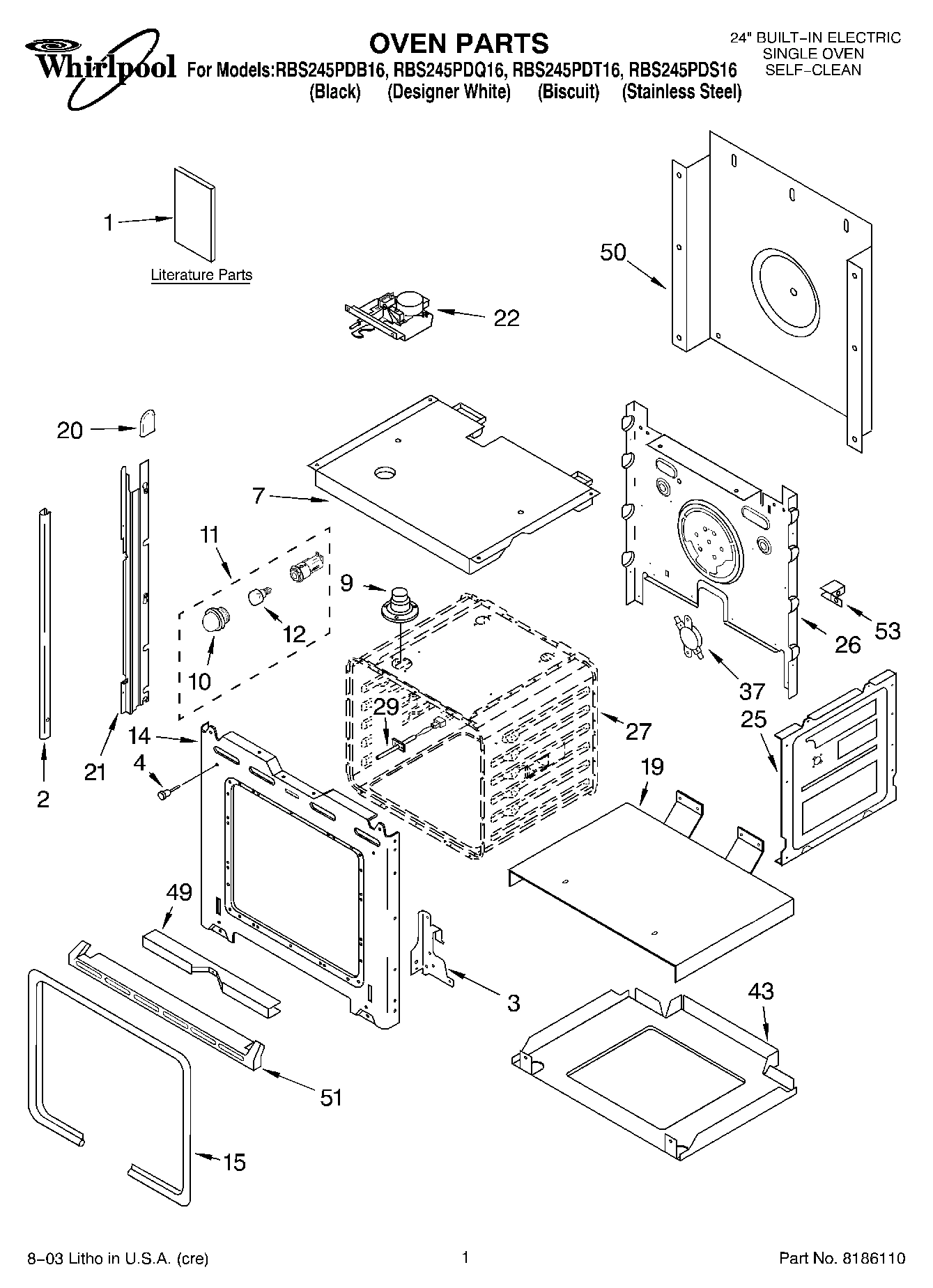 01 - OVEN PARTS