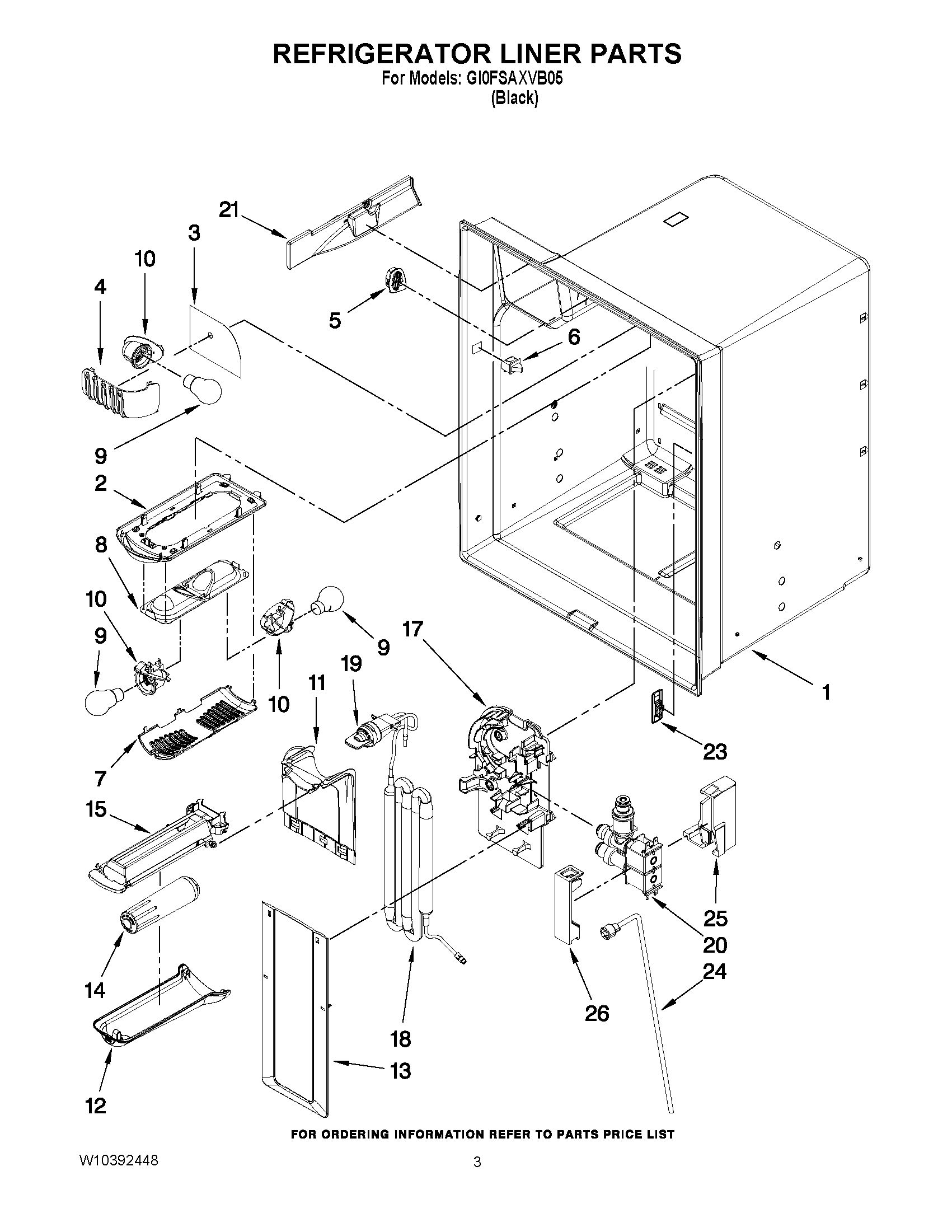 02 - REFRIGERATOR LINER PARTS