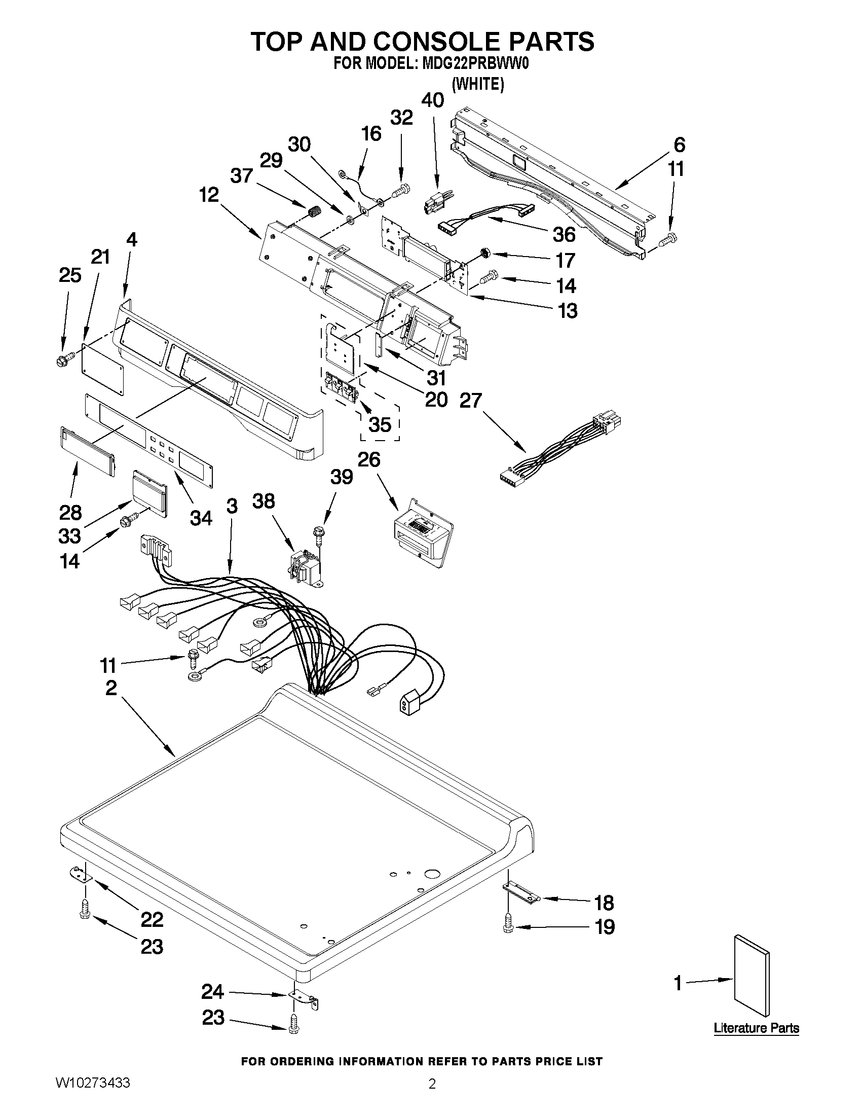 01 - TOP AND CONSOLE PARTS