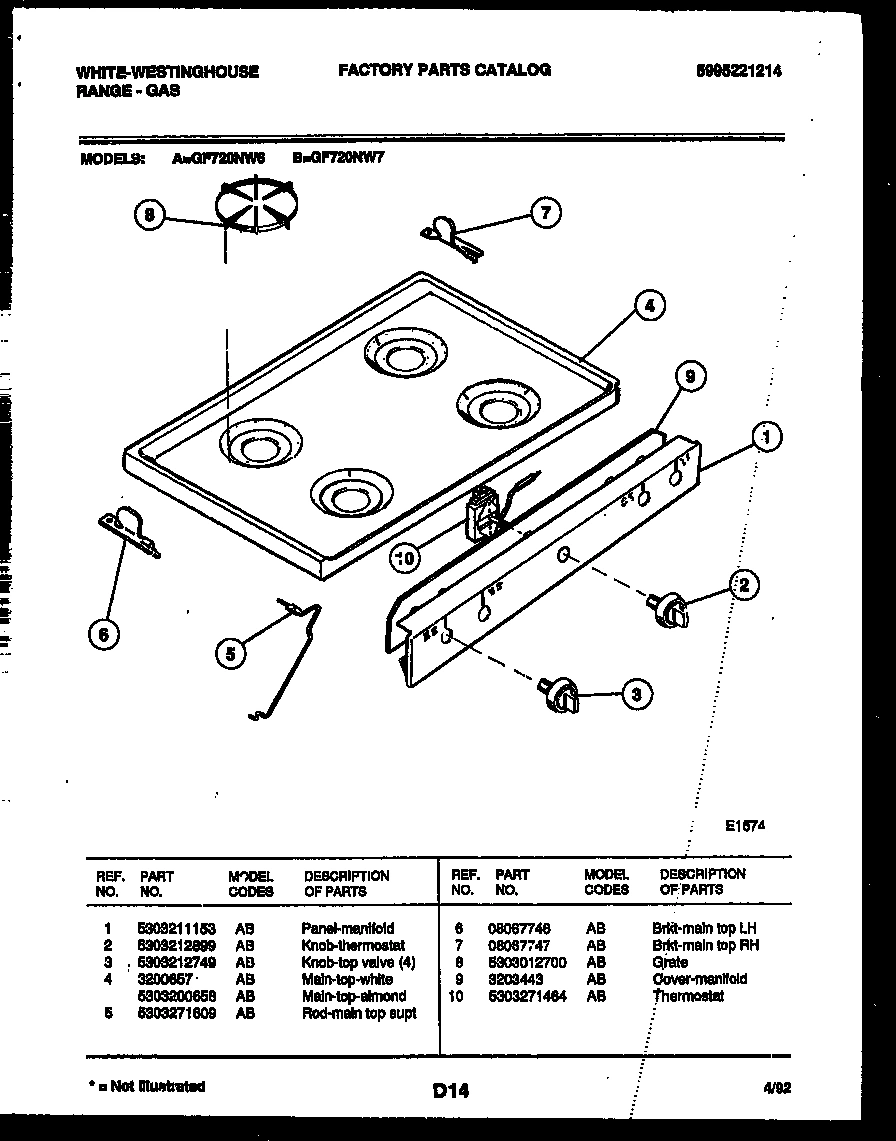 03 - COOKTOP PARTS