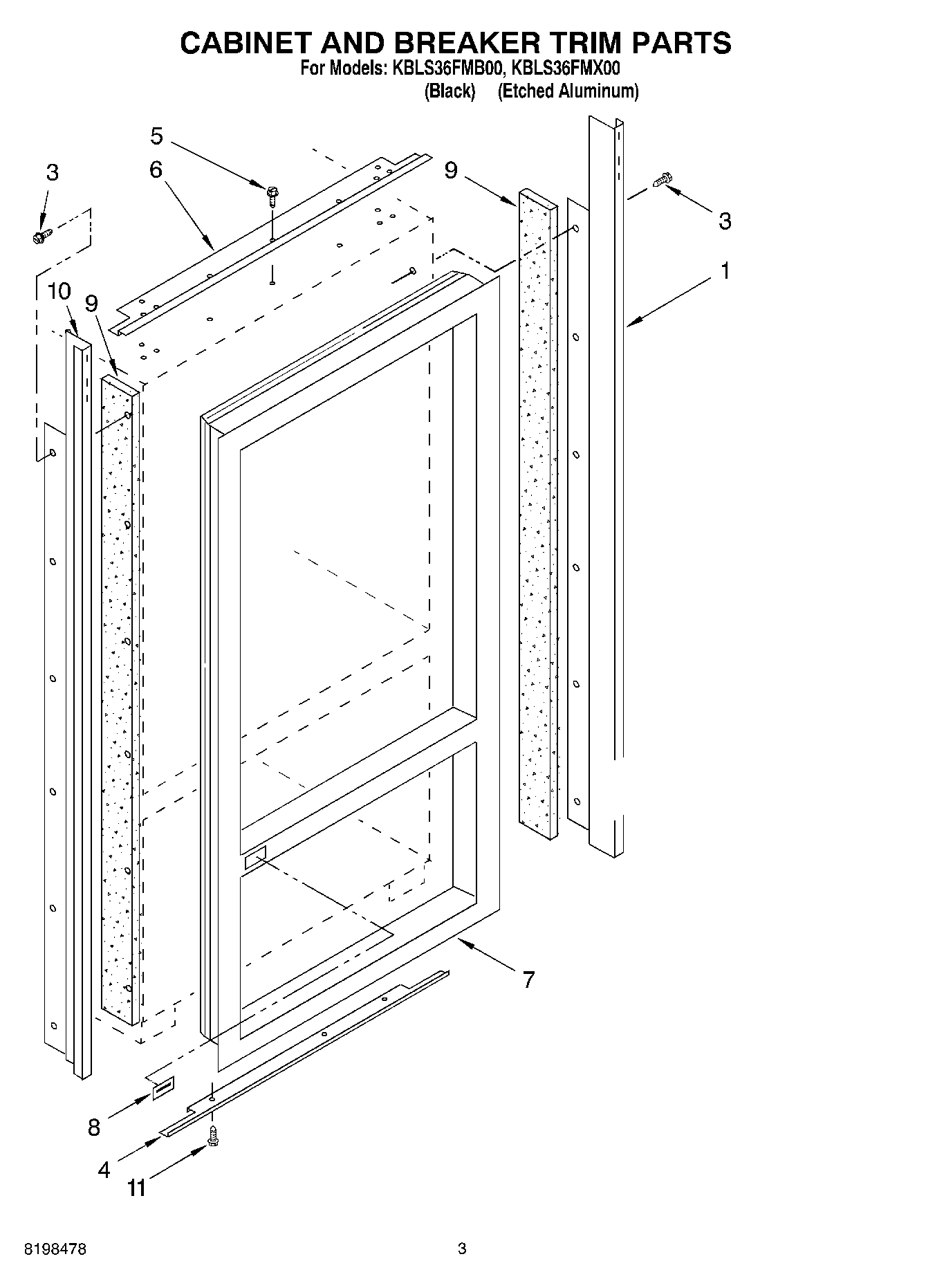 02 - CABINET AND BREAKER TRIM PARTS
