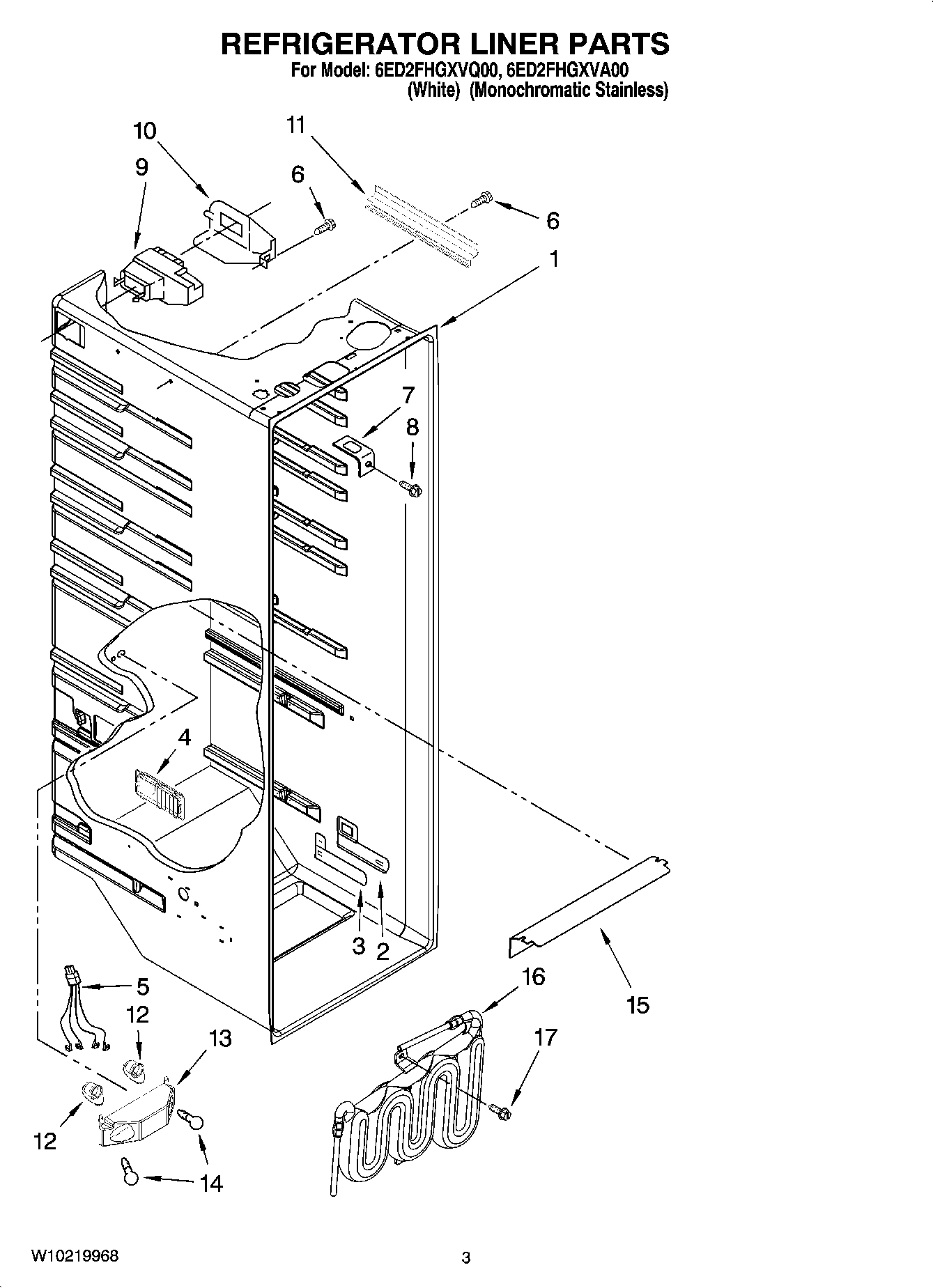 02 - REFRIGERATOR LINER PARTS