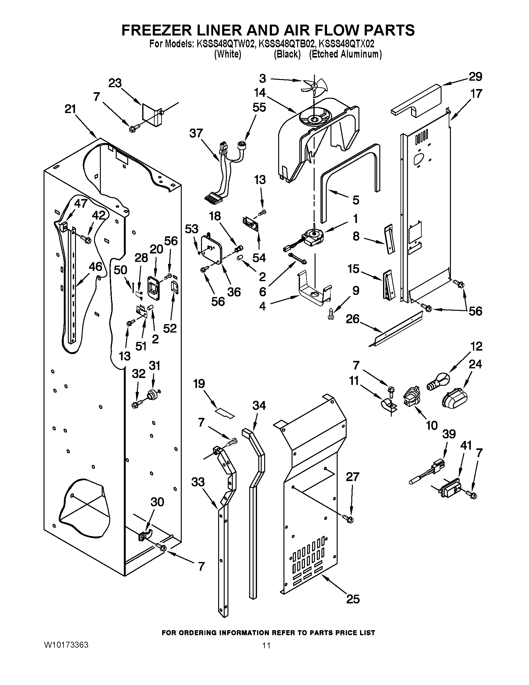 08 - FREEZER LINER AND AIR FLOW PARTS