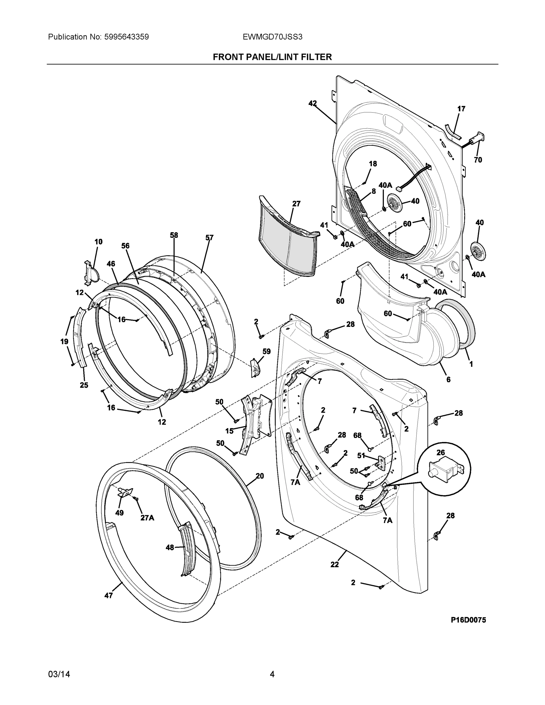 03 - FRONT PANEL/LINT FILTER