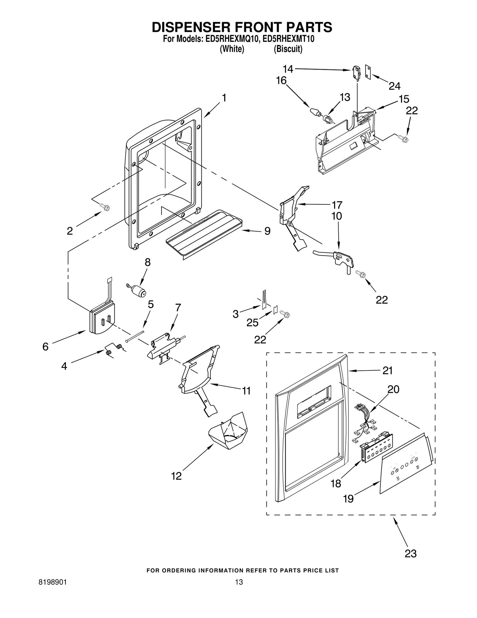 DISPENSER FRONT PARTS