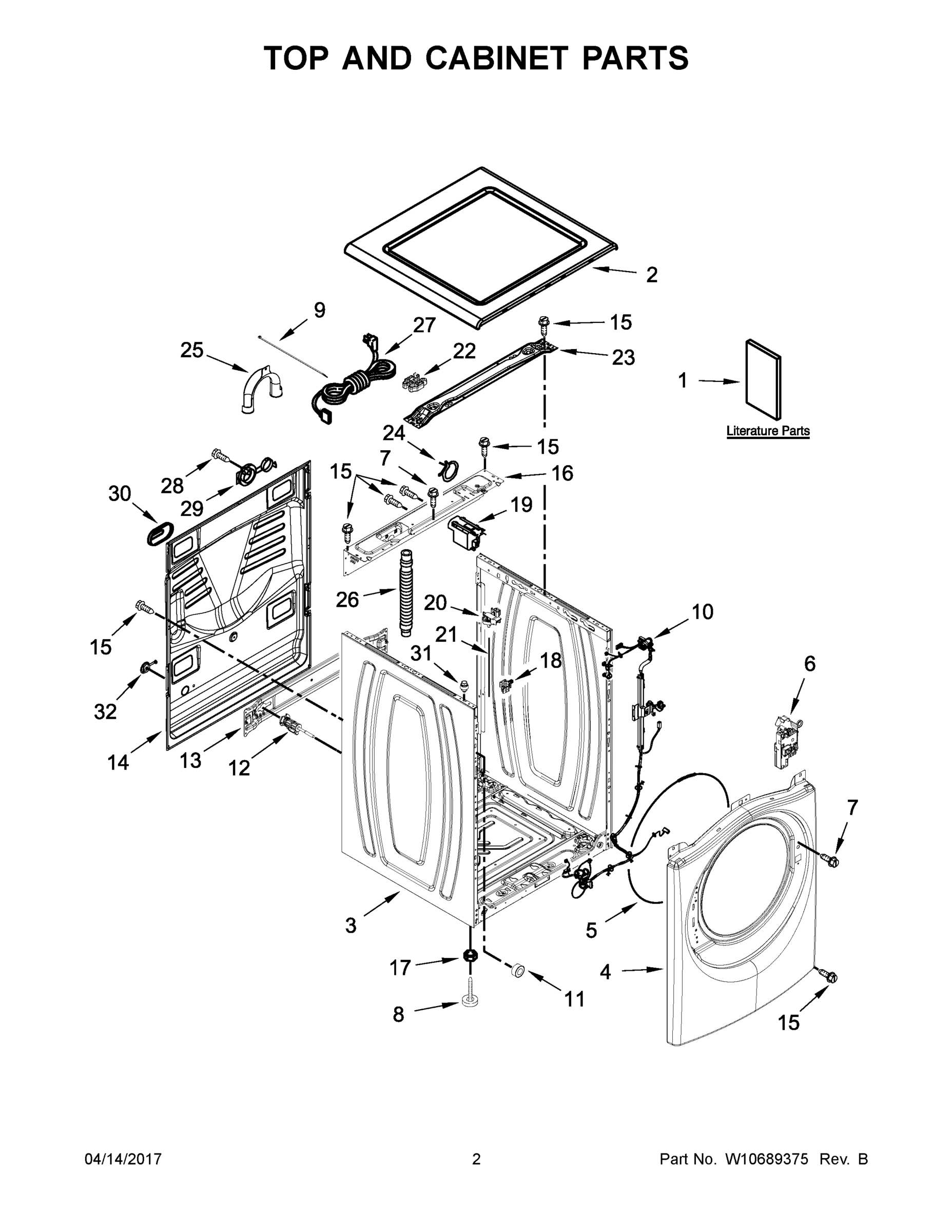 02 - TOP AND CABINET PARTS