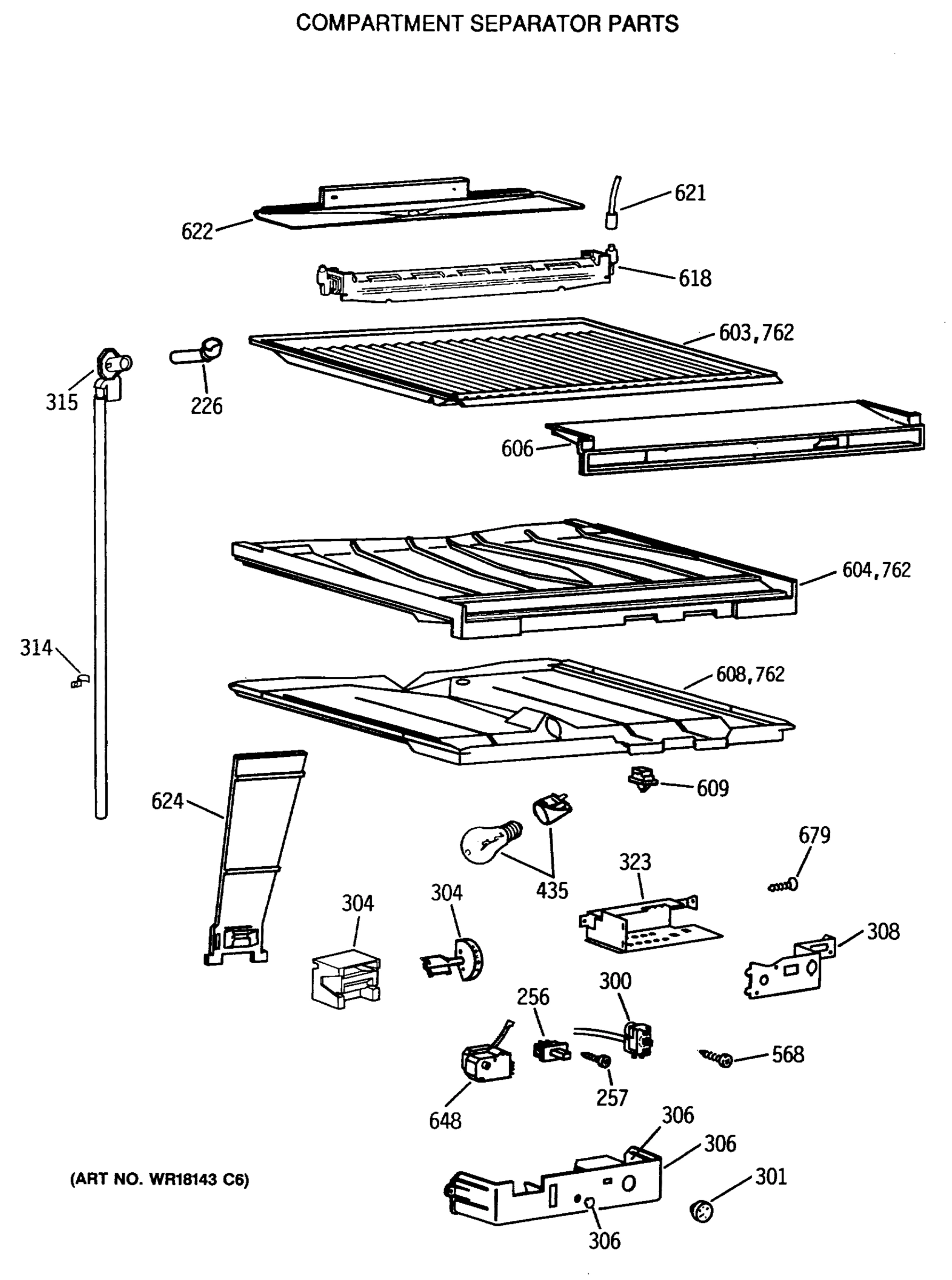 COMPARTMENT SEPARATOR PARTS