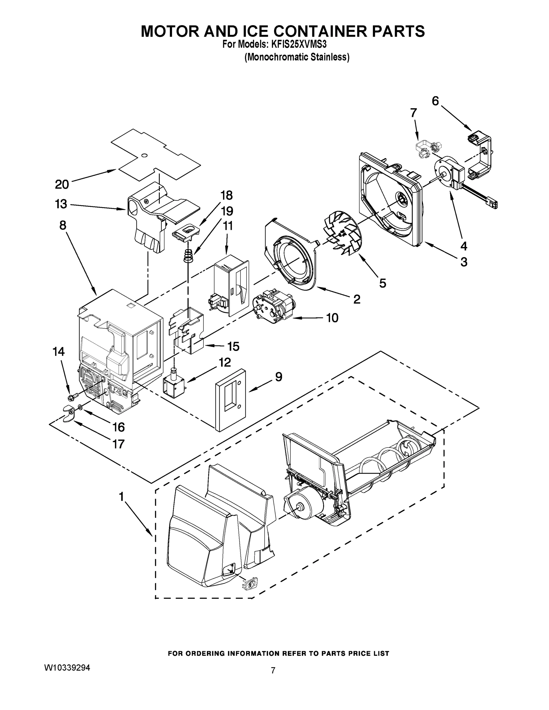 05 - MOTOR AND ICE CONTAINER PARTS