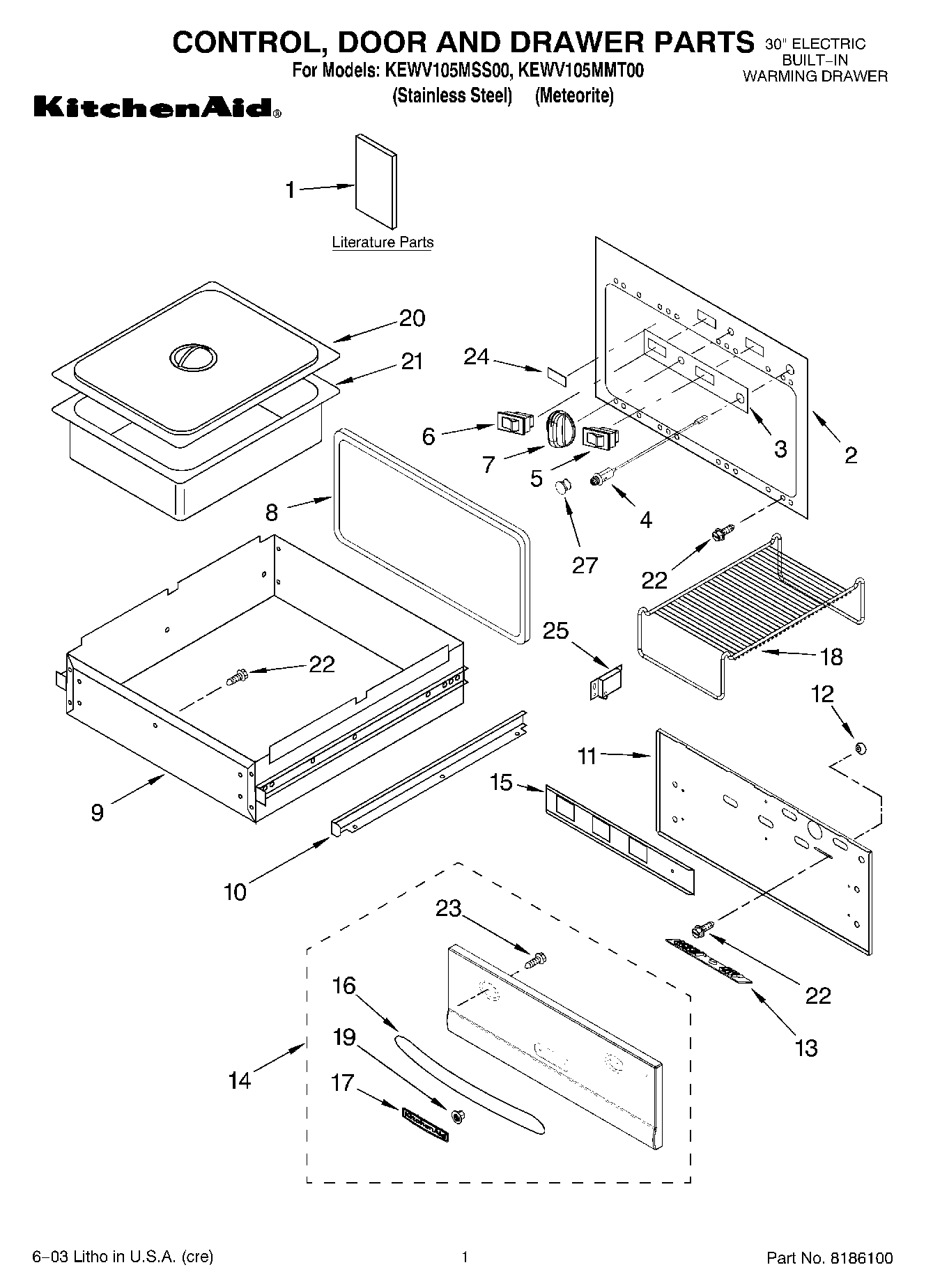 01 - CONTROL, DOOR AND DRAWER PARTS