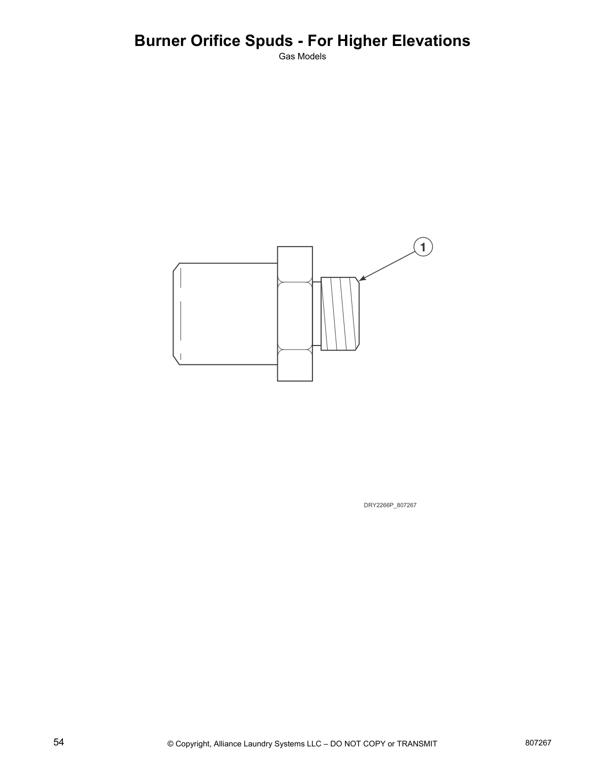 Burner Orifice Spuds - For Higher Elevations
