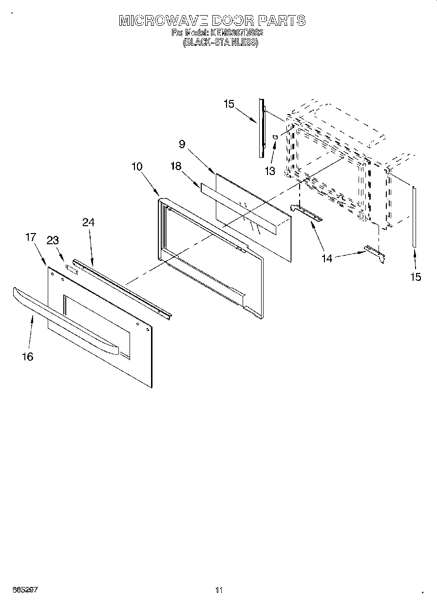 09 - MICROWAVE DOOR, OPTIONAL