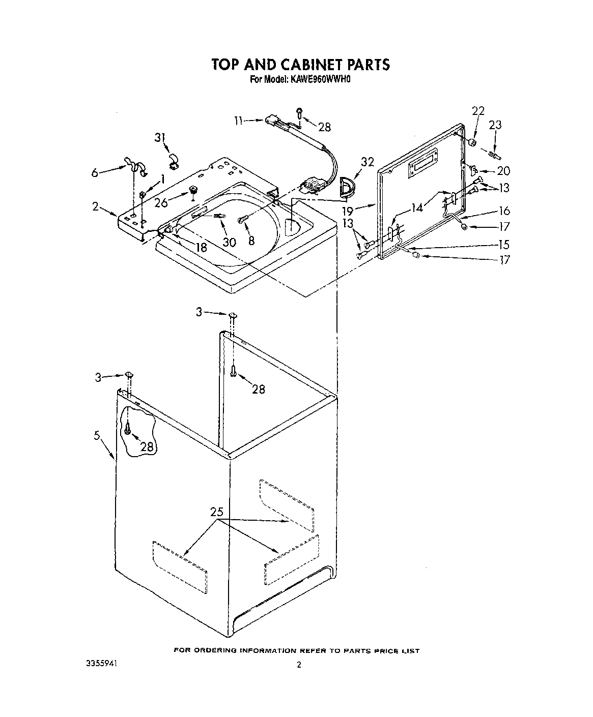 02 - TOP AND CABINET, LIT/OPTIONAL