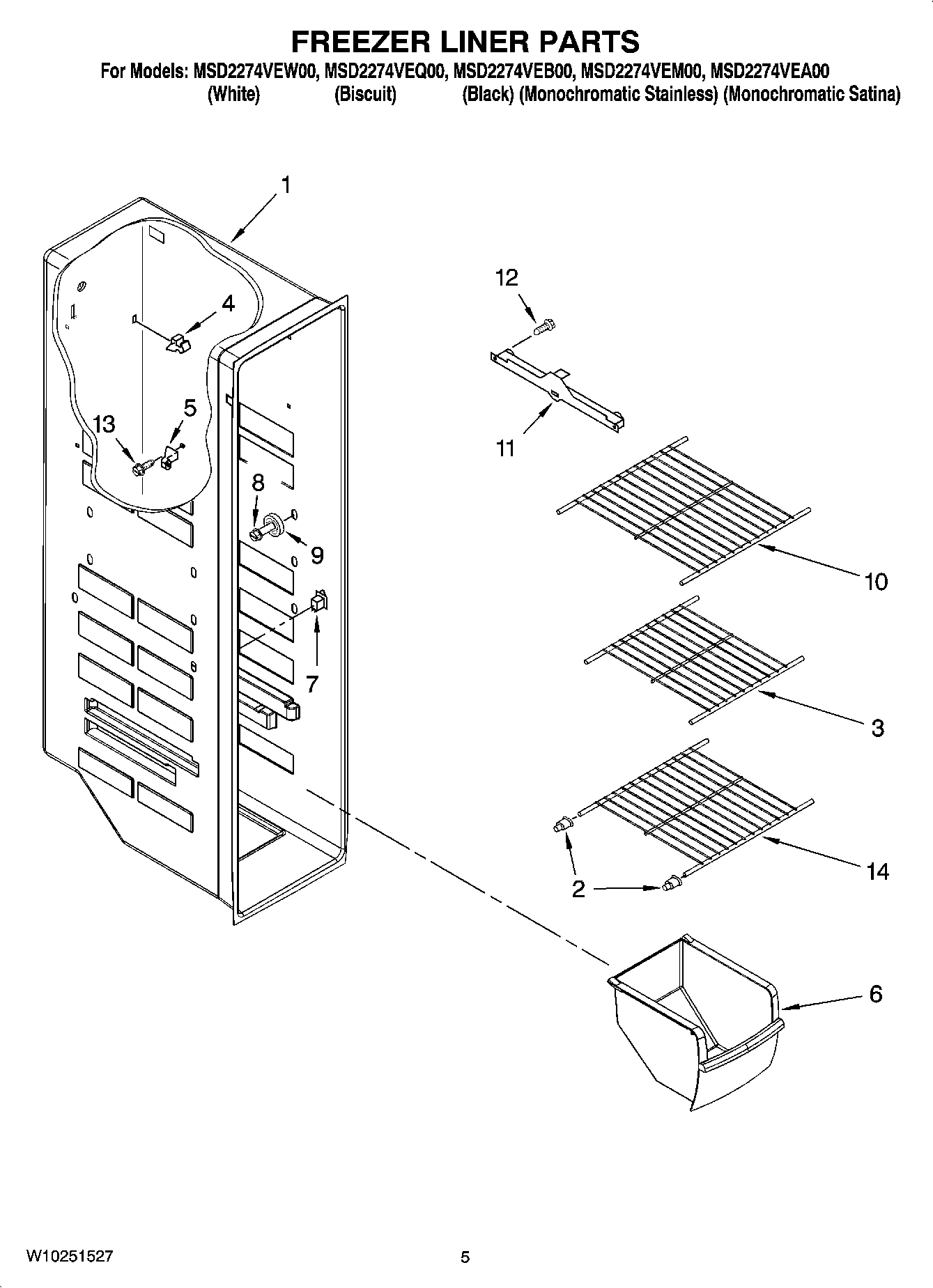 04 - FREEZER LINER PARTS