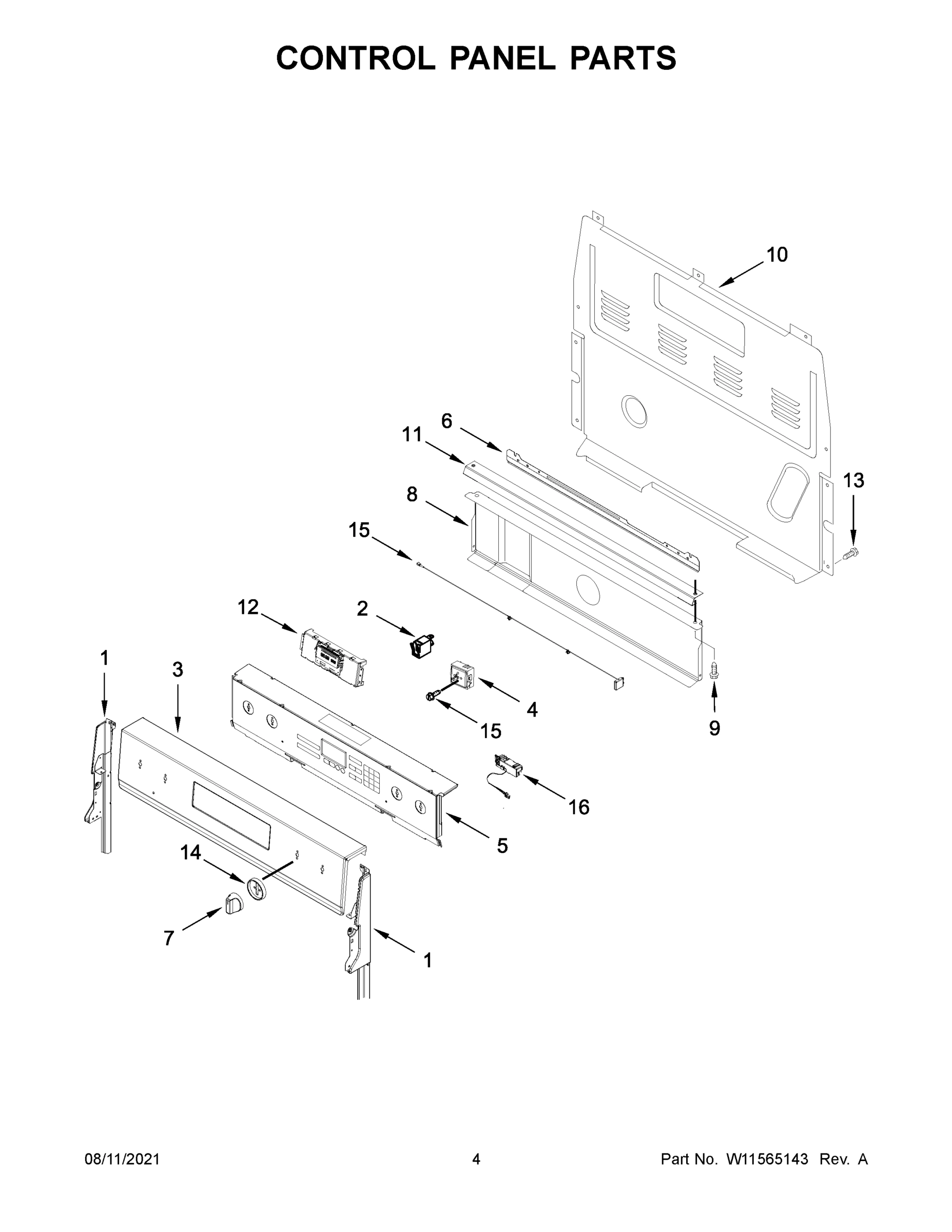 03 - CONTROL PANEL PARTS