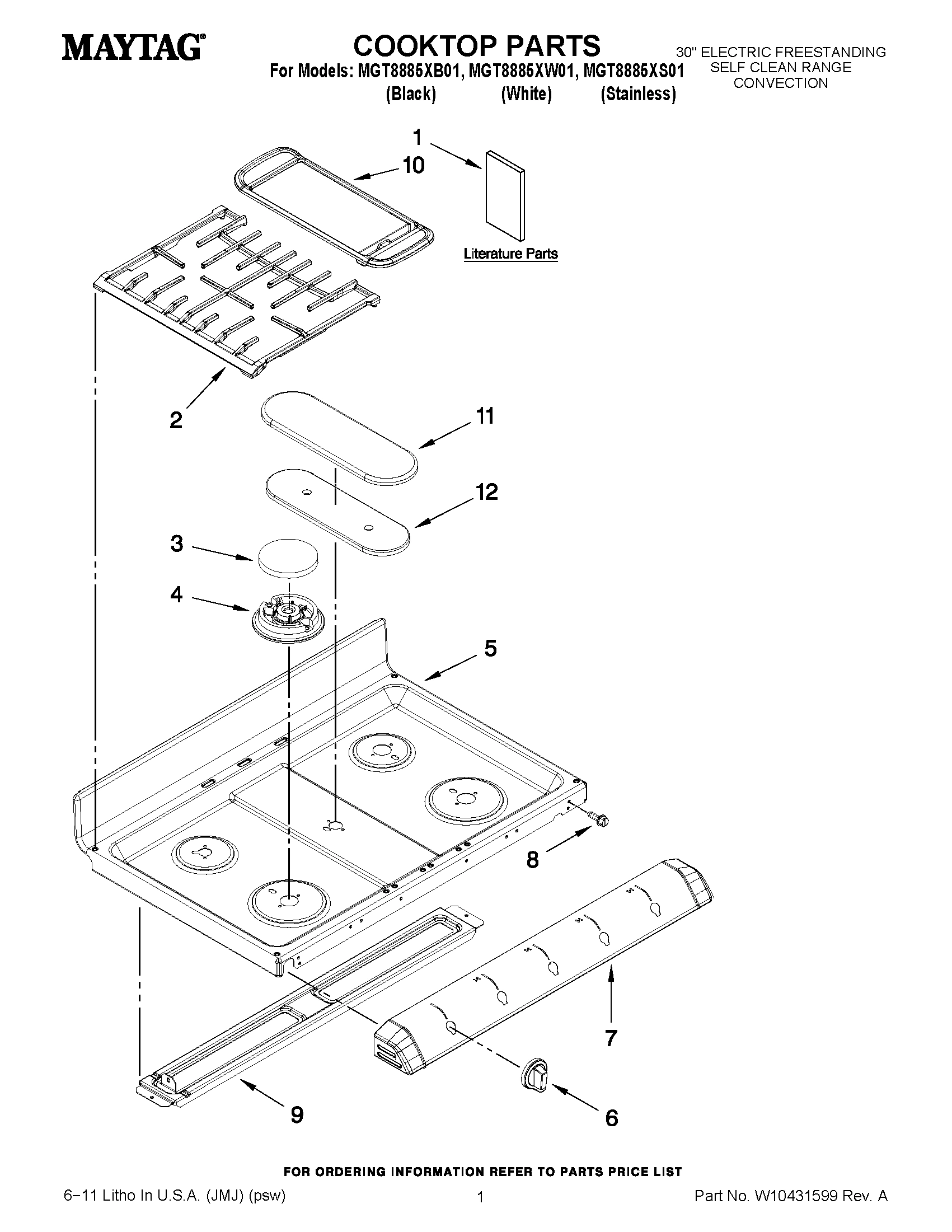 01 - COOKTOP PARTS