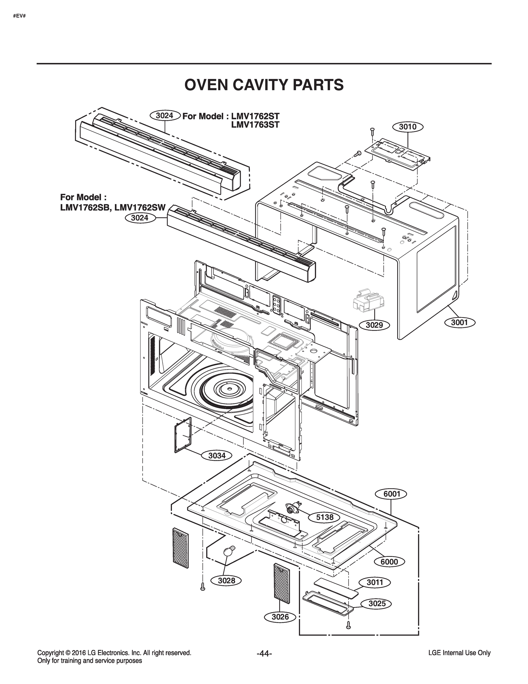 OVEN CAVITY PARTS