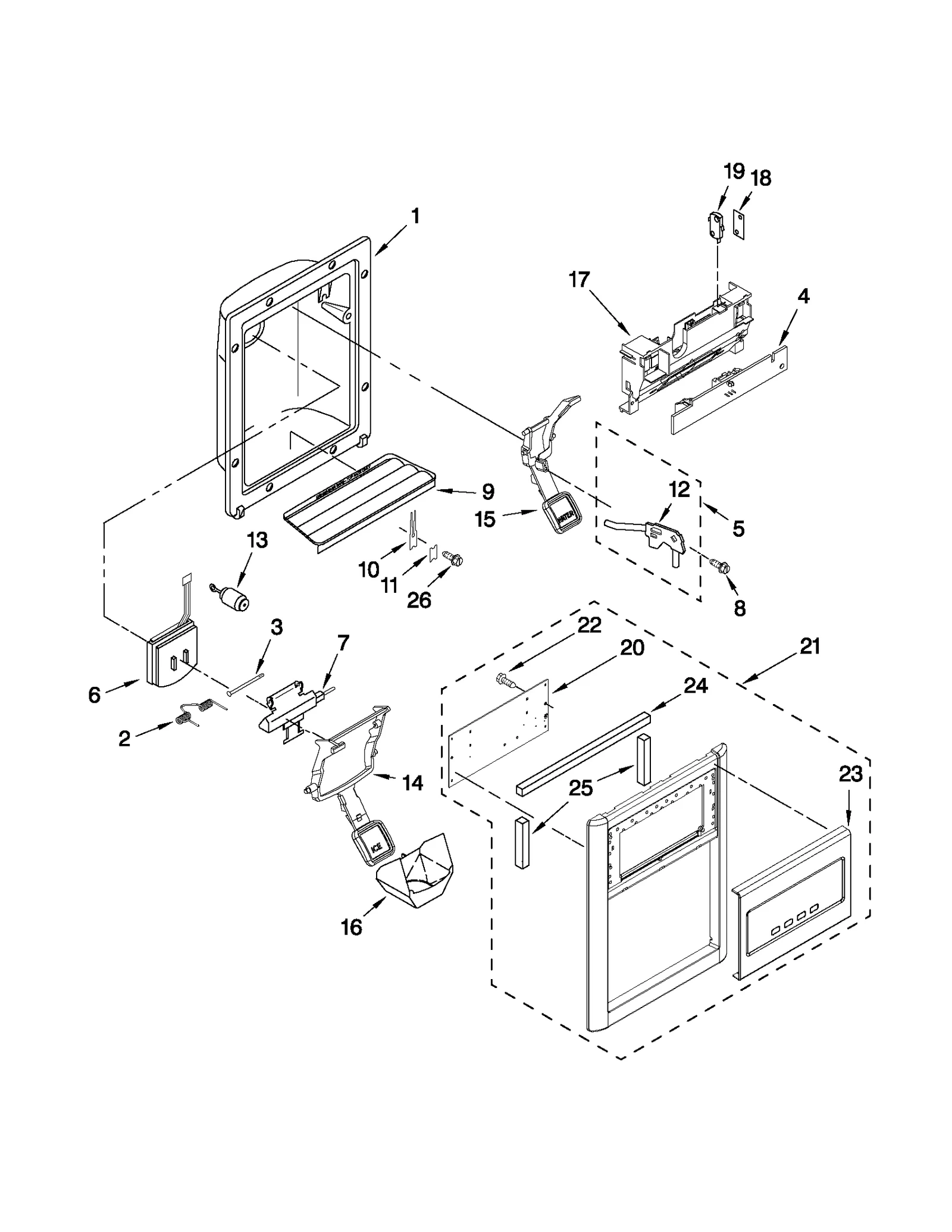 DISPENSER FRONT PARTS