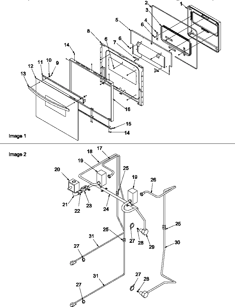 05 - OVEN DOOR AND GAS SUPPLY