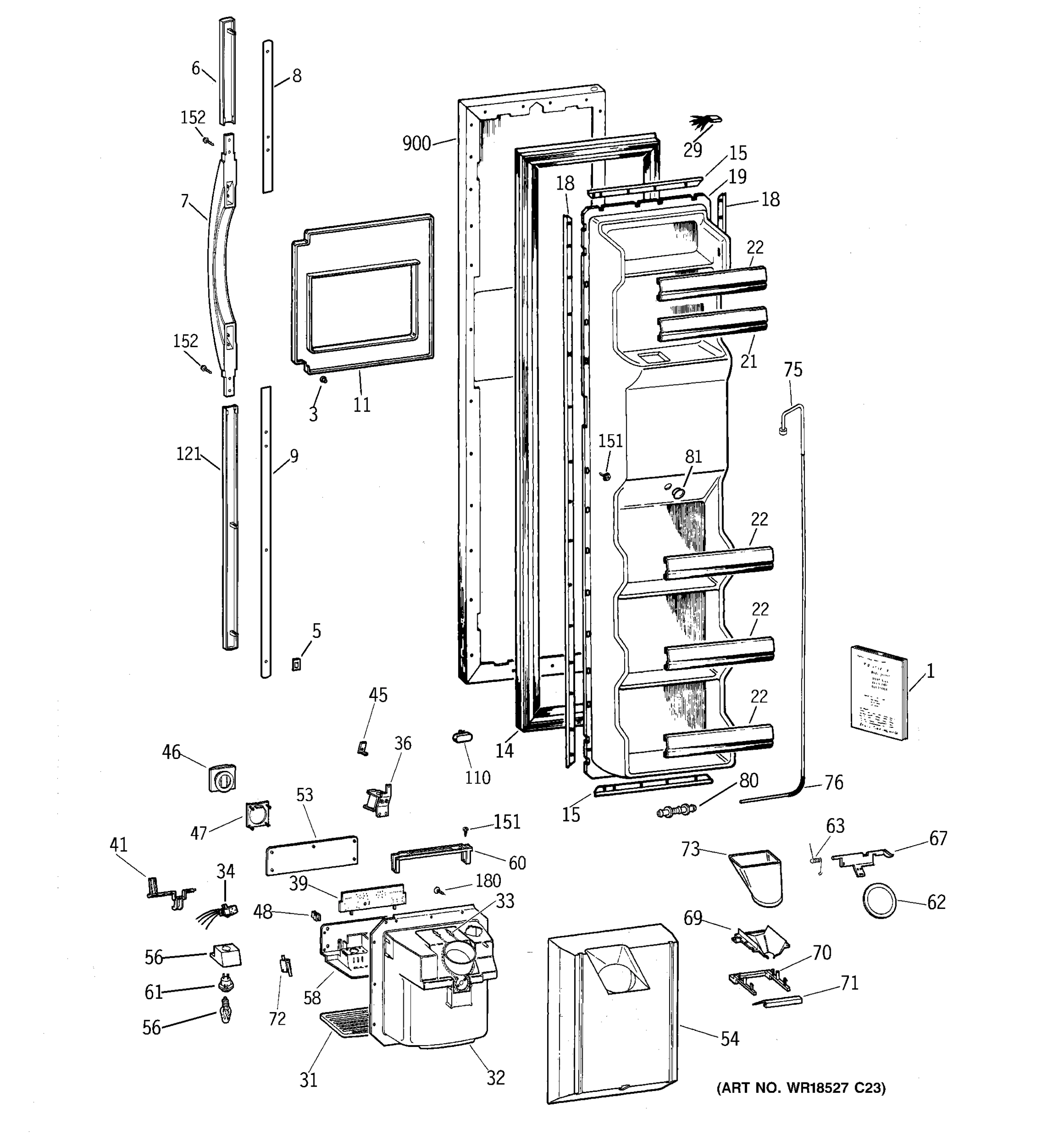 FREEZER DOOR