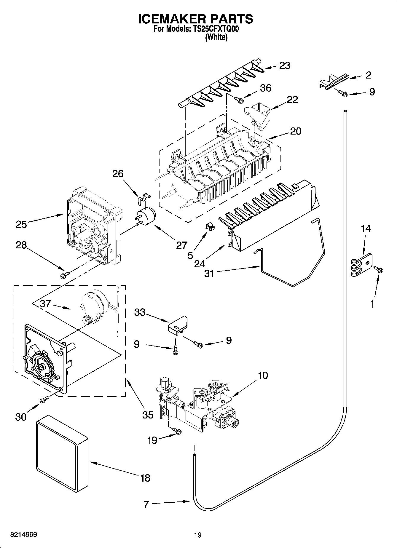 12 - ICEMAKER PARTS, OPTIONAL PARTS (NOT INCLUDED)