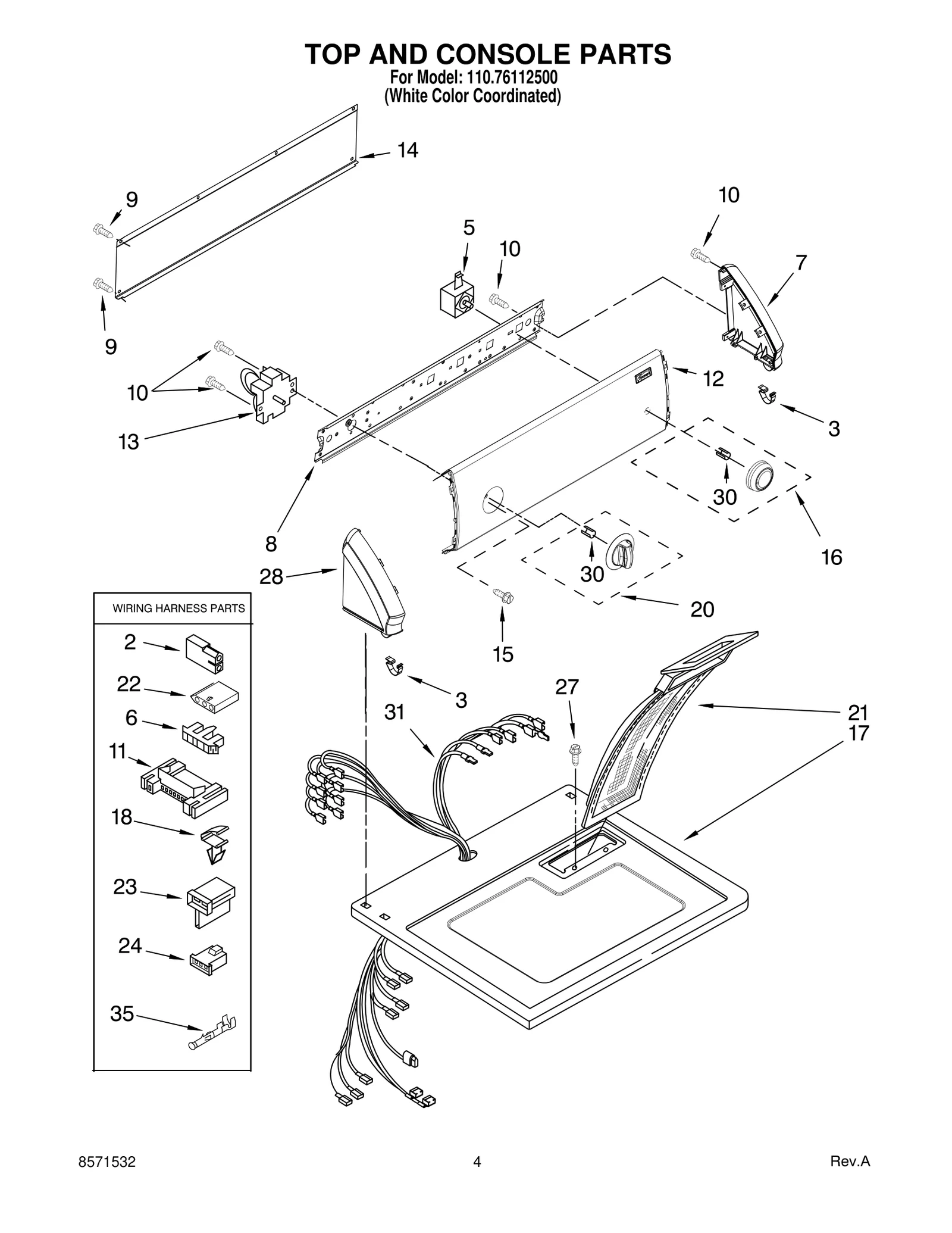 TOP AND CONSOLE PARTS