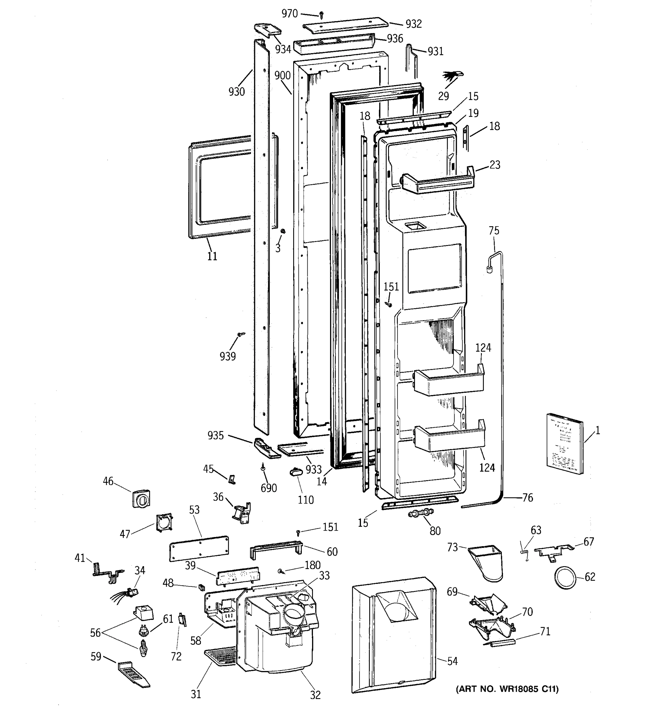 FREEZER DOOR