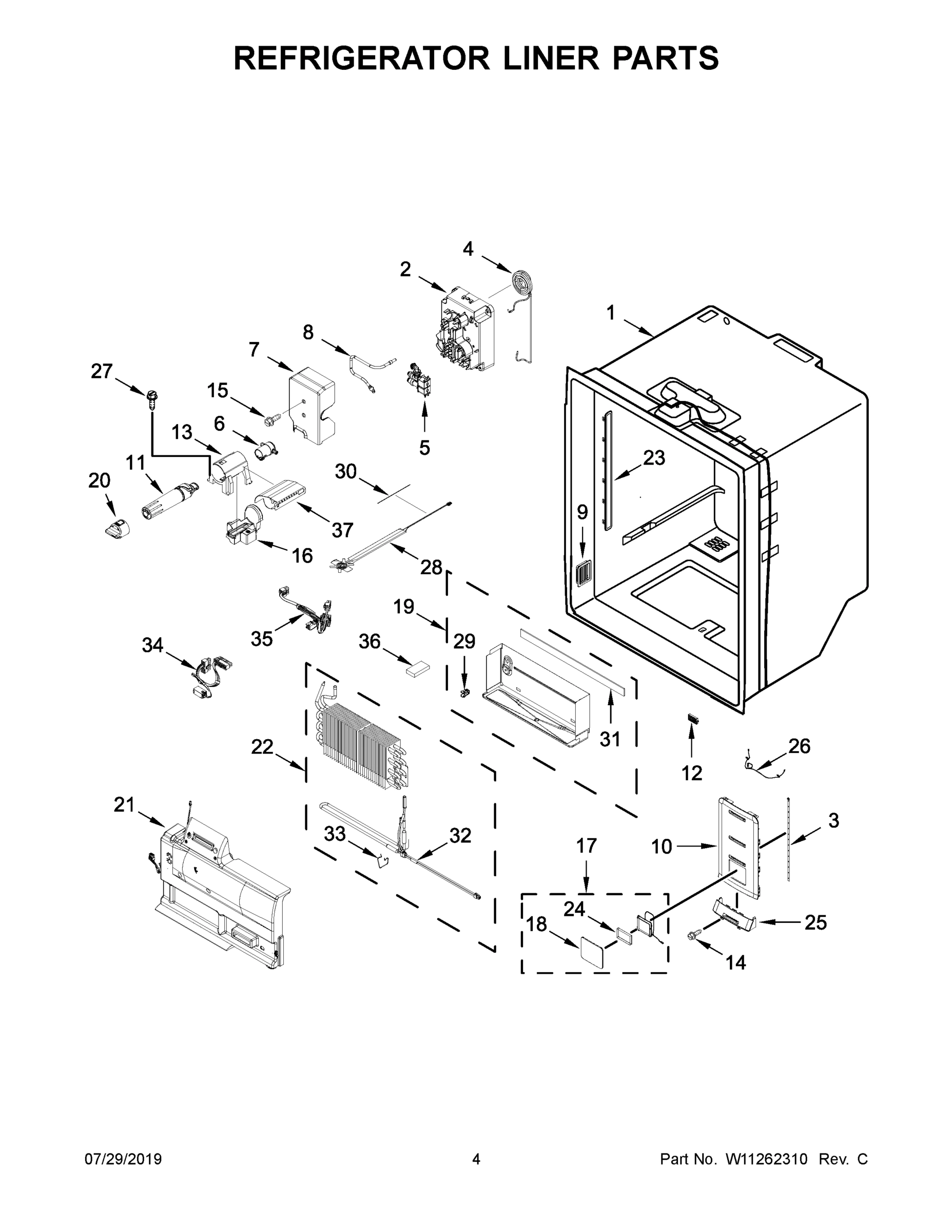 03 - REFRIGERATOR LINER PARTS