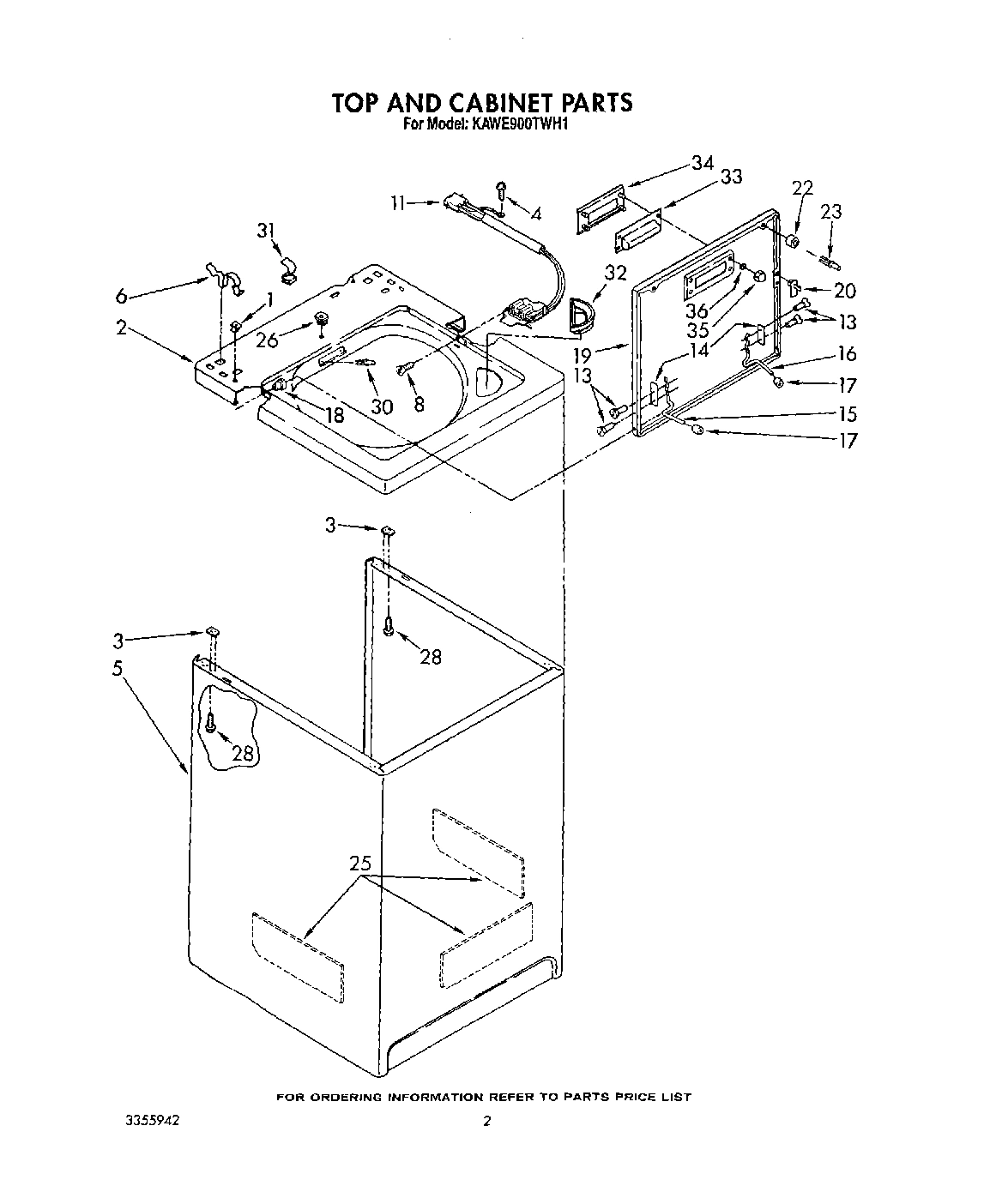 02 - TOP AND CABINET, LIT/OPTIONAL