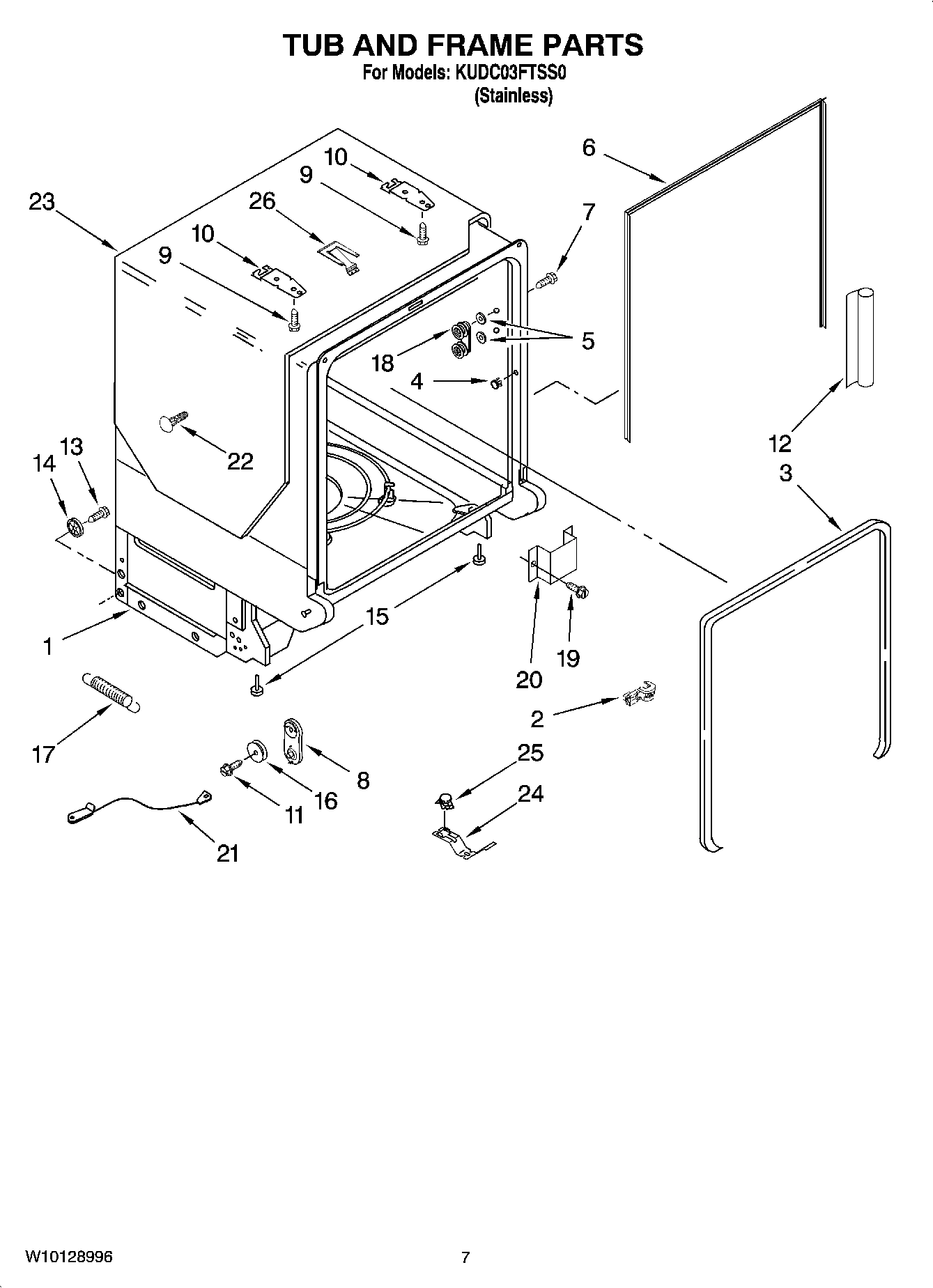 07 - TUB AND FRAME PARTS
