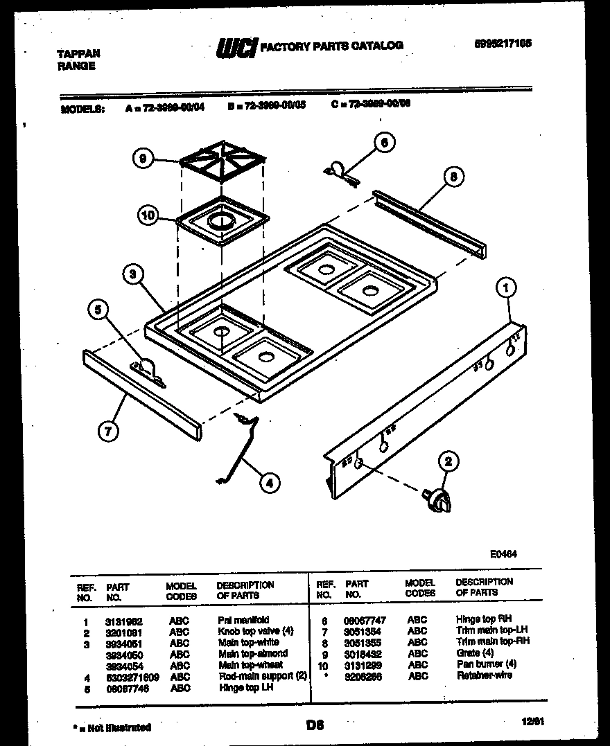 03 - COOKTOP PARTS