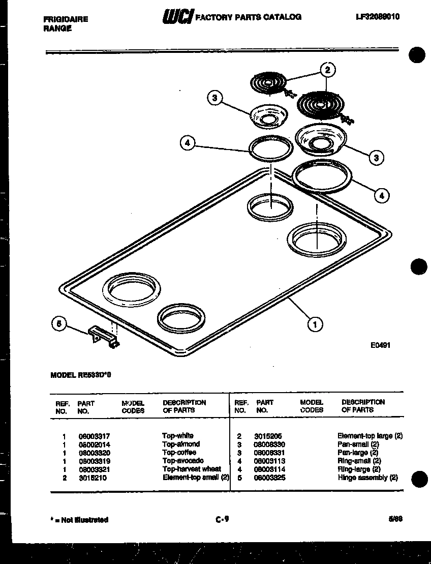 05 - COOKTOP PARTS