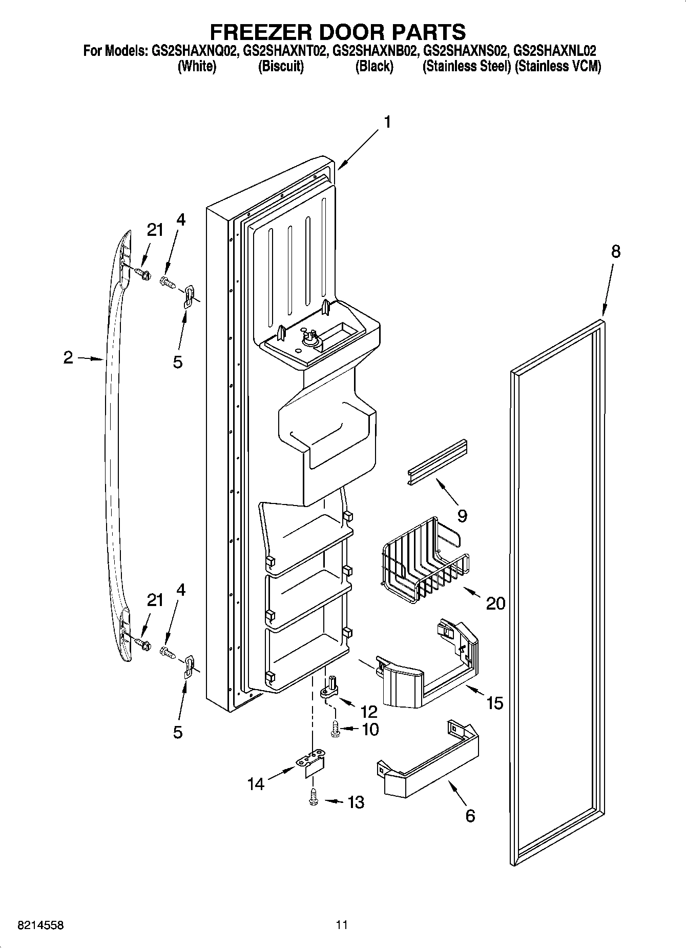 07 - FREEZER DOOR PARTS