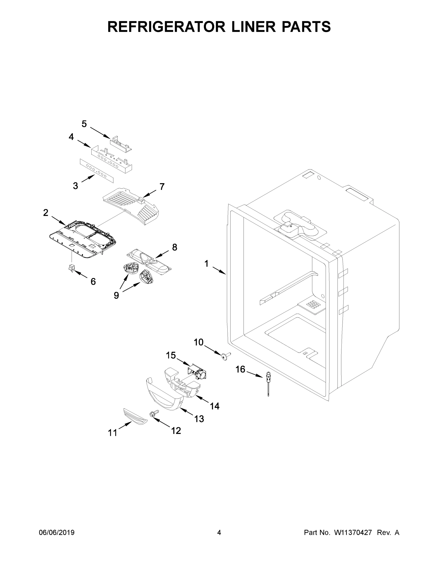 03 - REFRIGERATOR LINER PARTS