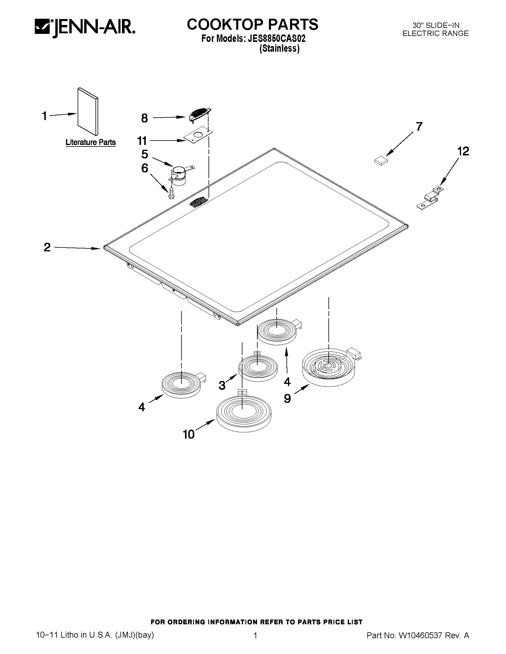 01 - COOKTOP PARTS