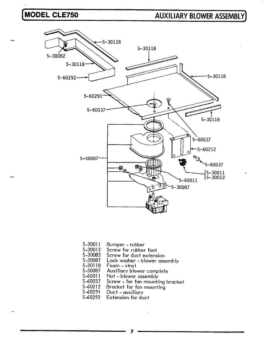01 - AUXILIARY BLOWER ASSEMBLY