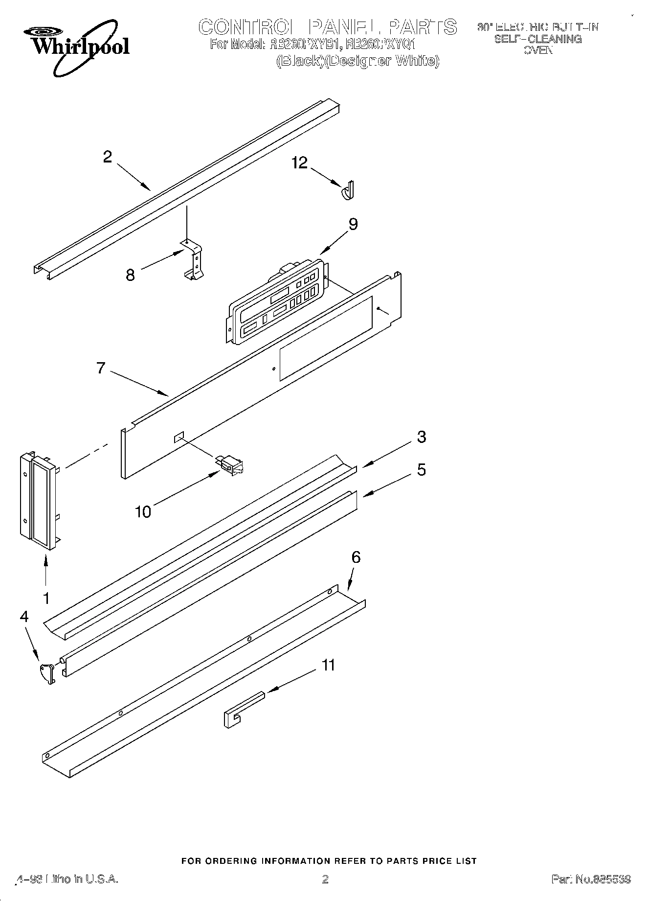 01 - CONTROL PANEL, LIT/OPTIONAL