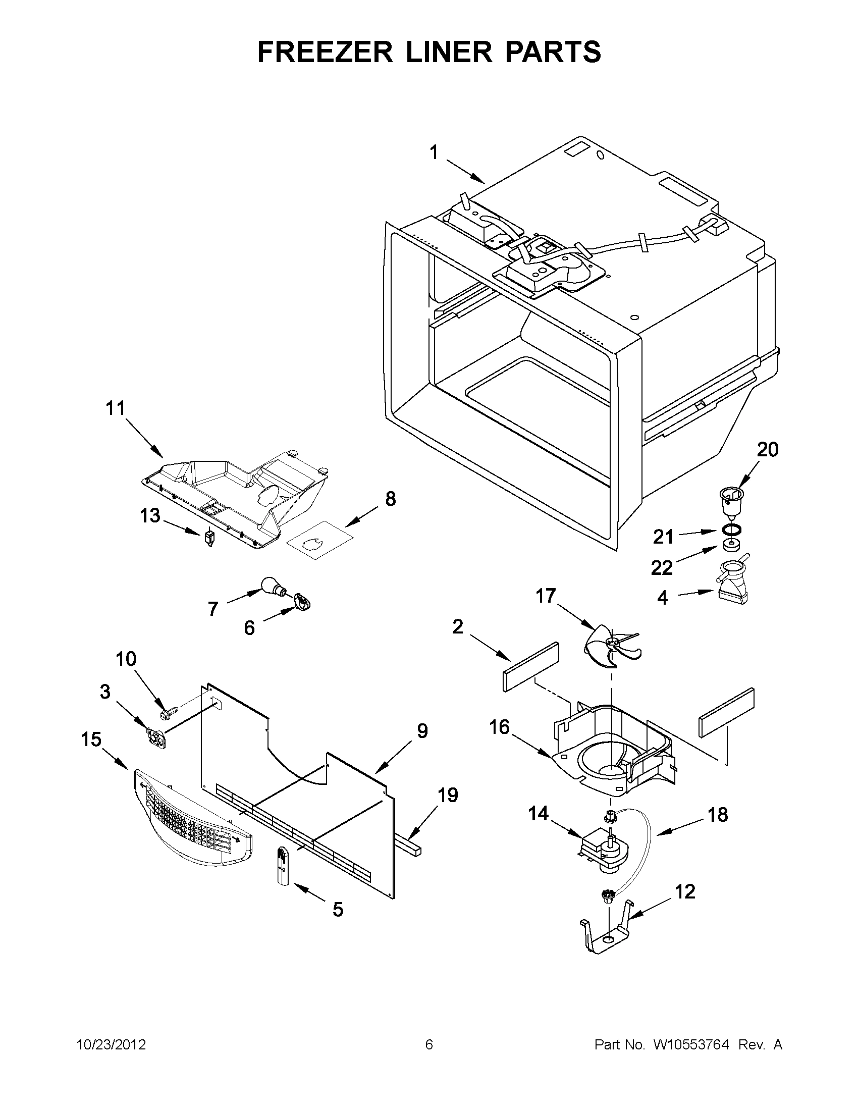 03 - FREEZER LINER PARTS