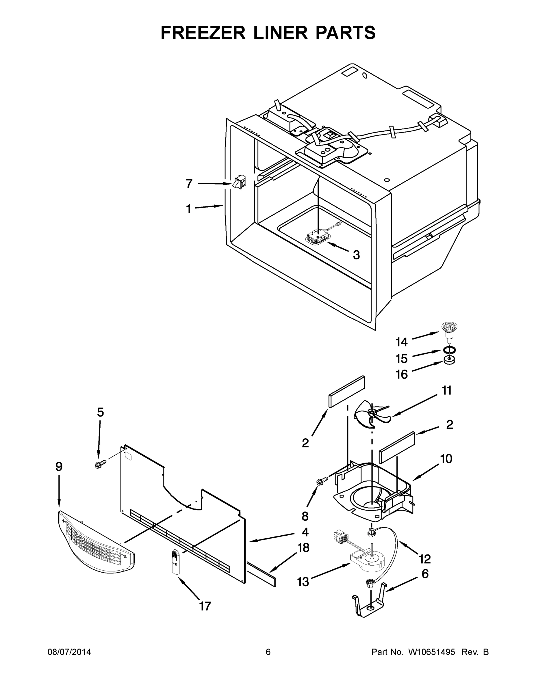 04 - FREEZER LINER PARTS